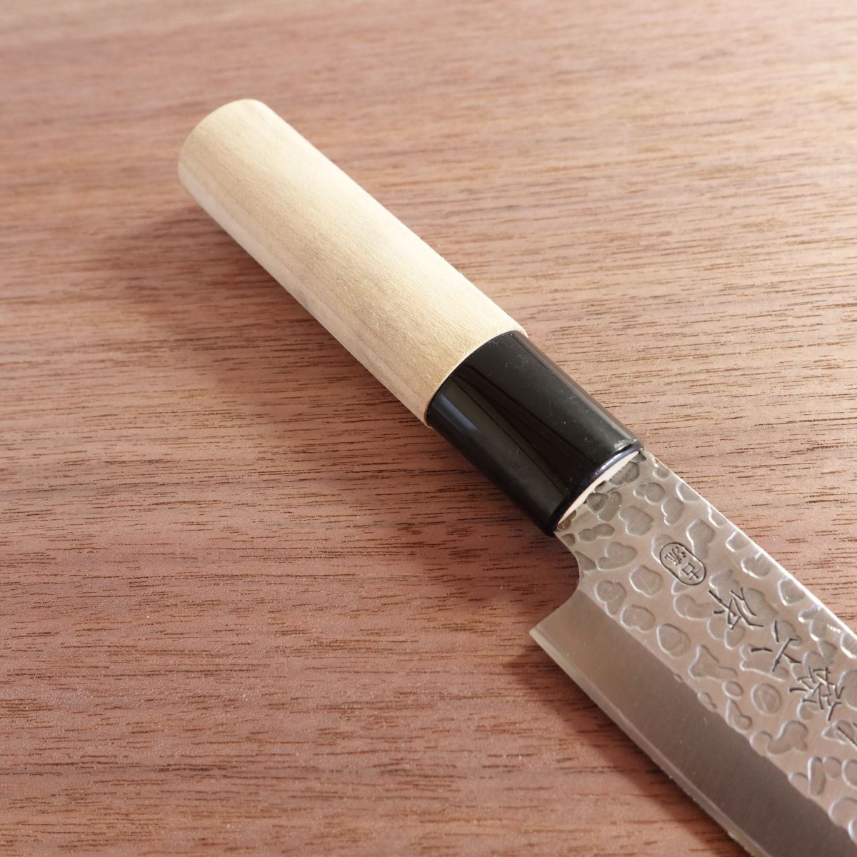 Noshu Magoroku Petty Knife, Sharpened, Koryu, Tsuchime Hammered Pattern, Stainless Steel, 125mm