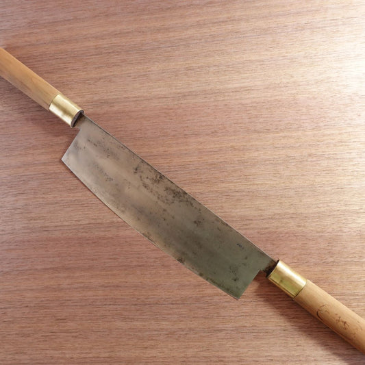 Ubukeya Mochi Cutter Knife, Sharpened, Hagane Steel, Two-Handle Style, 270mm