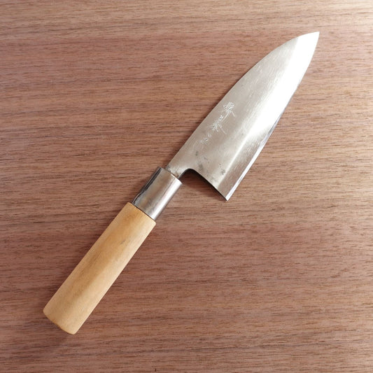 Sakai Taizo Deba Knife, Sharpened, Hagane Steel, Single Bevel, Sakai Toshihide, 155mm