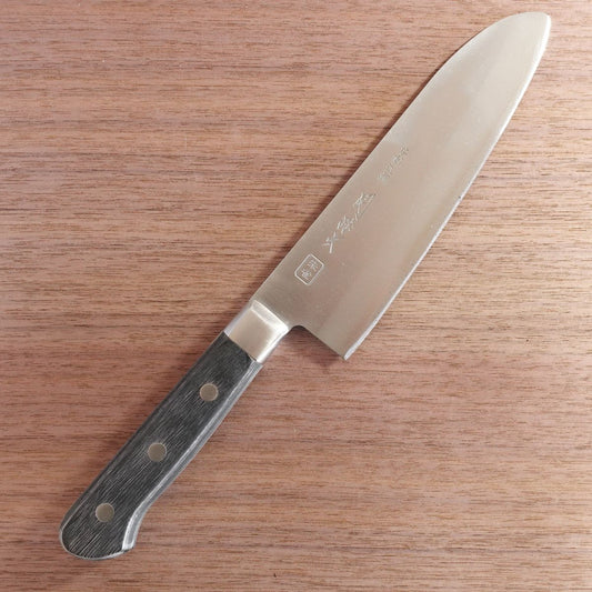 Seki Magoroku Santoku Knife, Sharpened, Suzaku, Hon-Warikomi Steel, Kai Corporation, 165mm