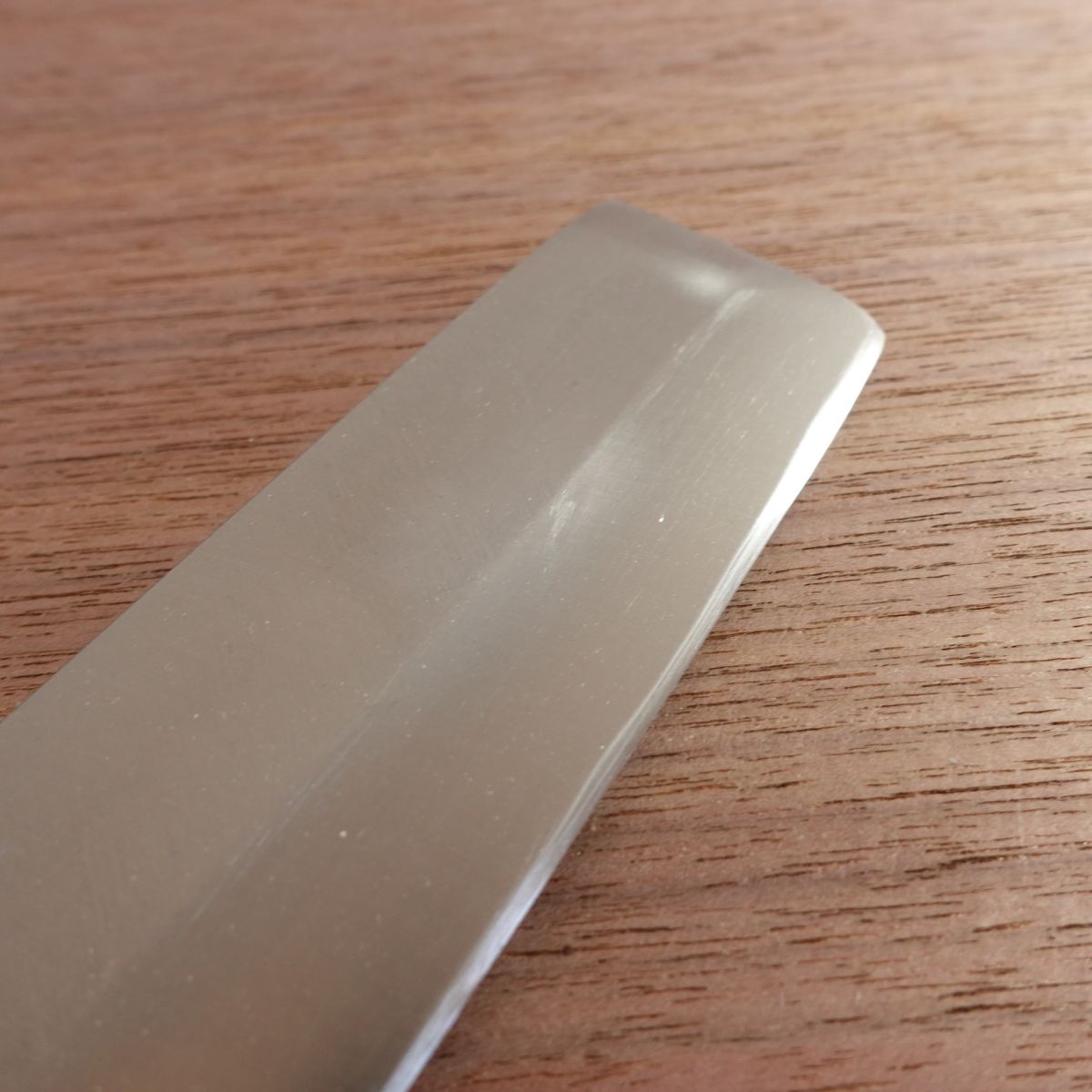 Composite Stainless Steel Forged Usuba Knife, Sharpened, Custom Work, Red Ferrule, 180mm