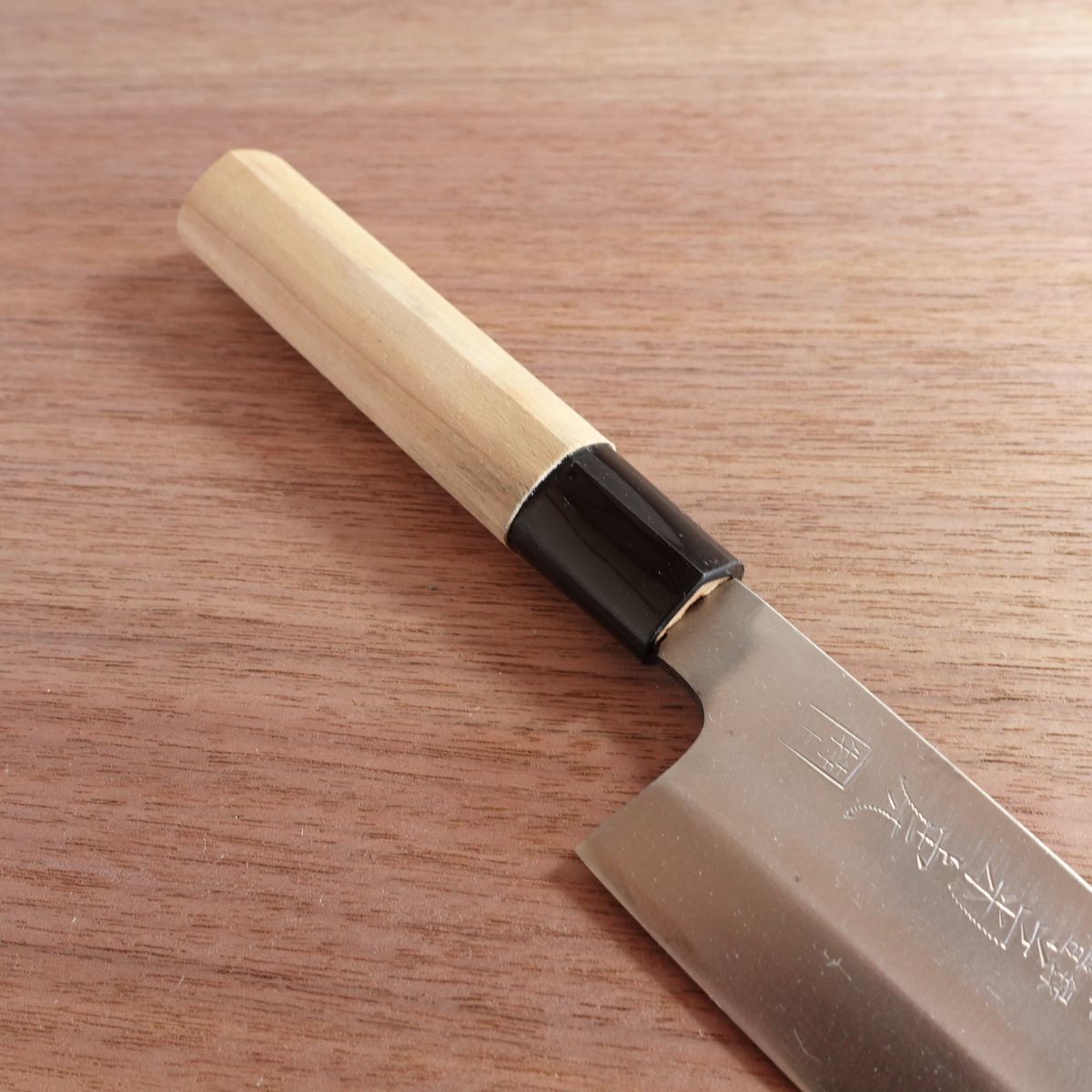 Sakai Kikutora Ai-Deba Knife, Sharpened, Hagane Steel, Thin Deba, Tokujo, 170mm
