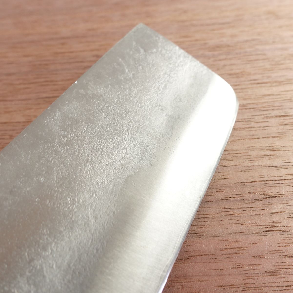 Ichizo Nakiri Knife, Sharpened, Nashiji Finish, Hand-Forged, Double Bevel, 160mm