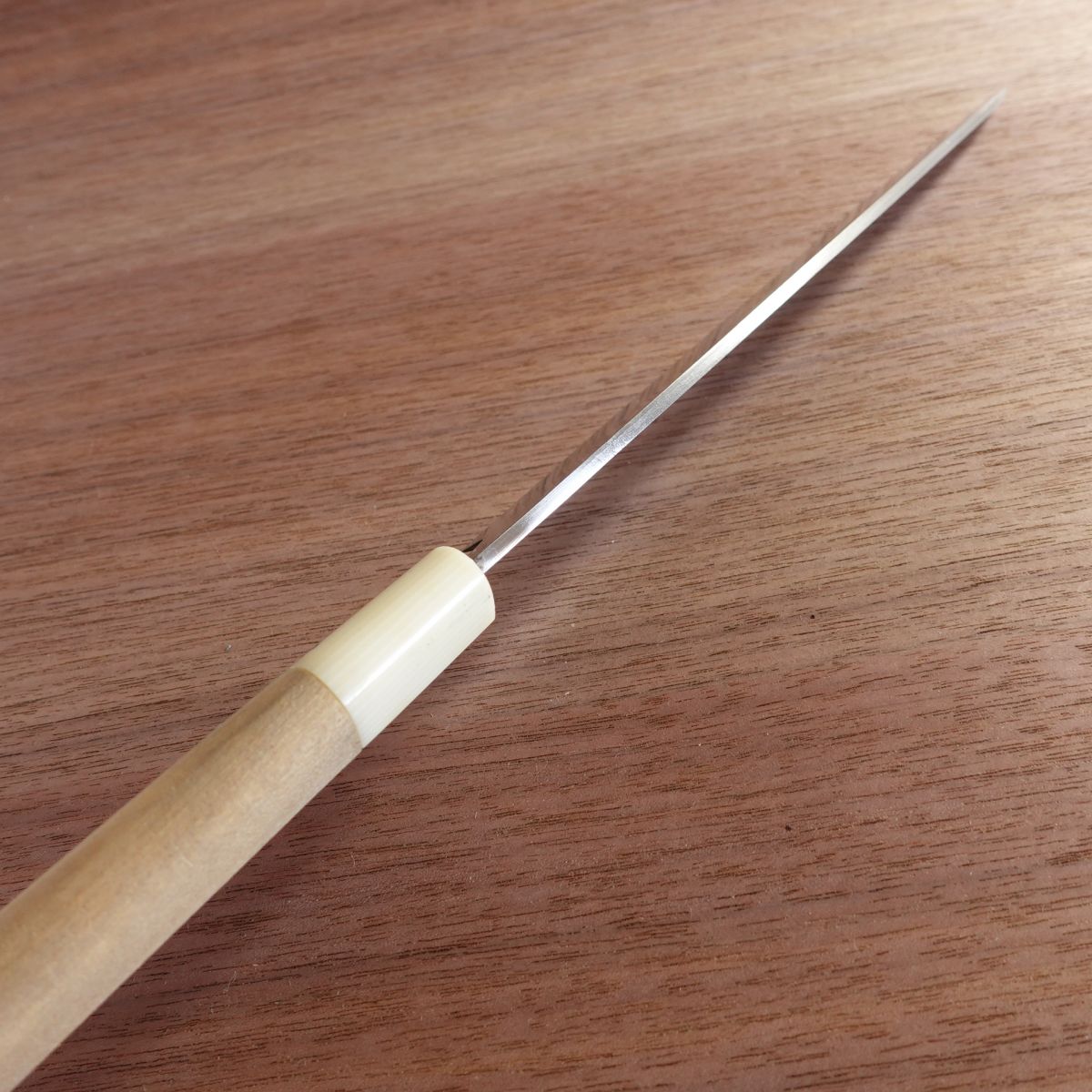 Tojuro Yanagiba Knife, Sharpened, White Ferrule, Sashimi Knife, Unused Stored Item, 210mm