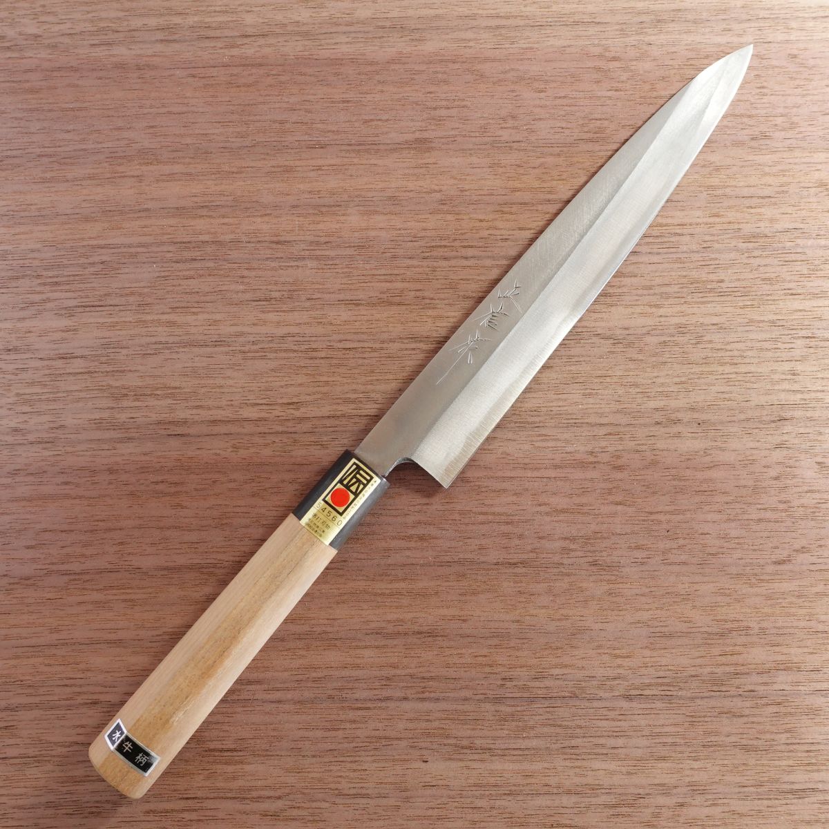 Masanobu Yanagiba Knife, Sharpened, Water Buffalo Handle, Sashimi Knife, Sakai Forged, 215mm