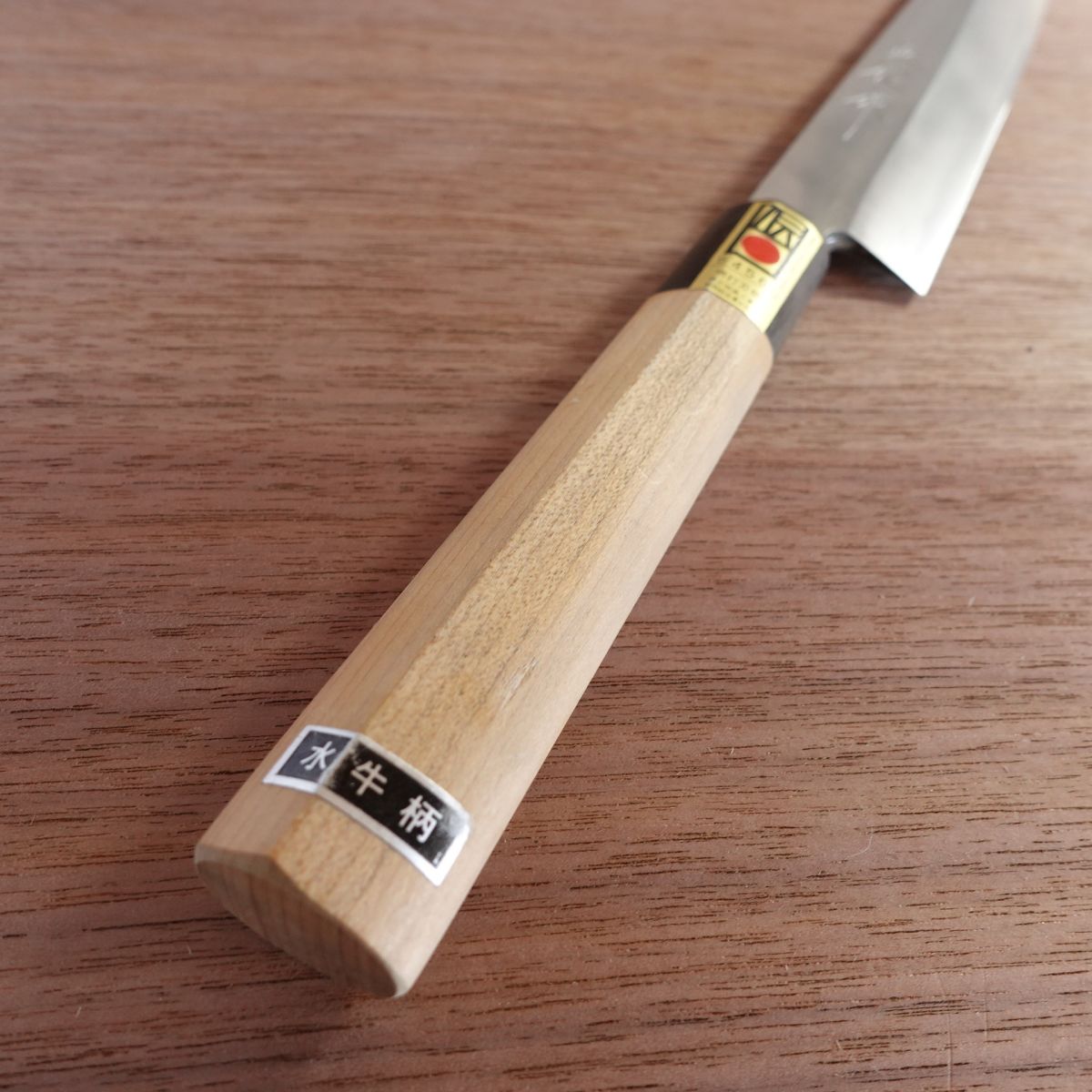 Masanobu Yanagiba Knife, Sharpened, Water Buffalo Handle, Sashimi Knife, Sakai Forged, 215mm