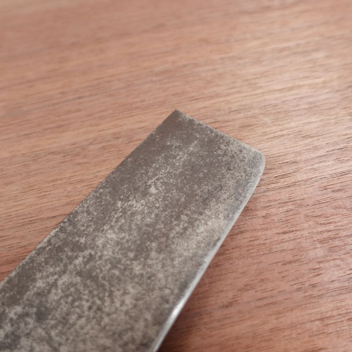 Aoiri Nakiri Knife, Sharpened, Handmade, Double Bevel, Carbon Steel, Tosa Blue Steel, 170mm