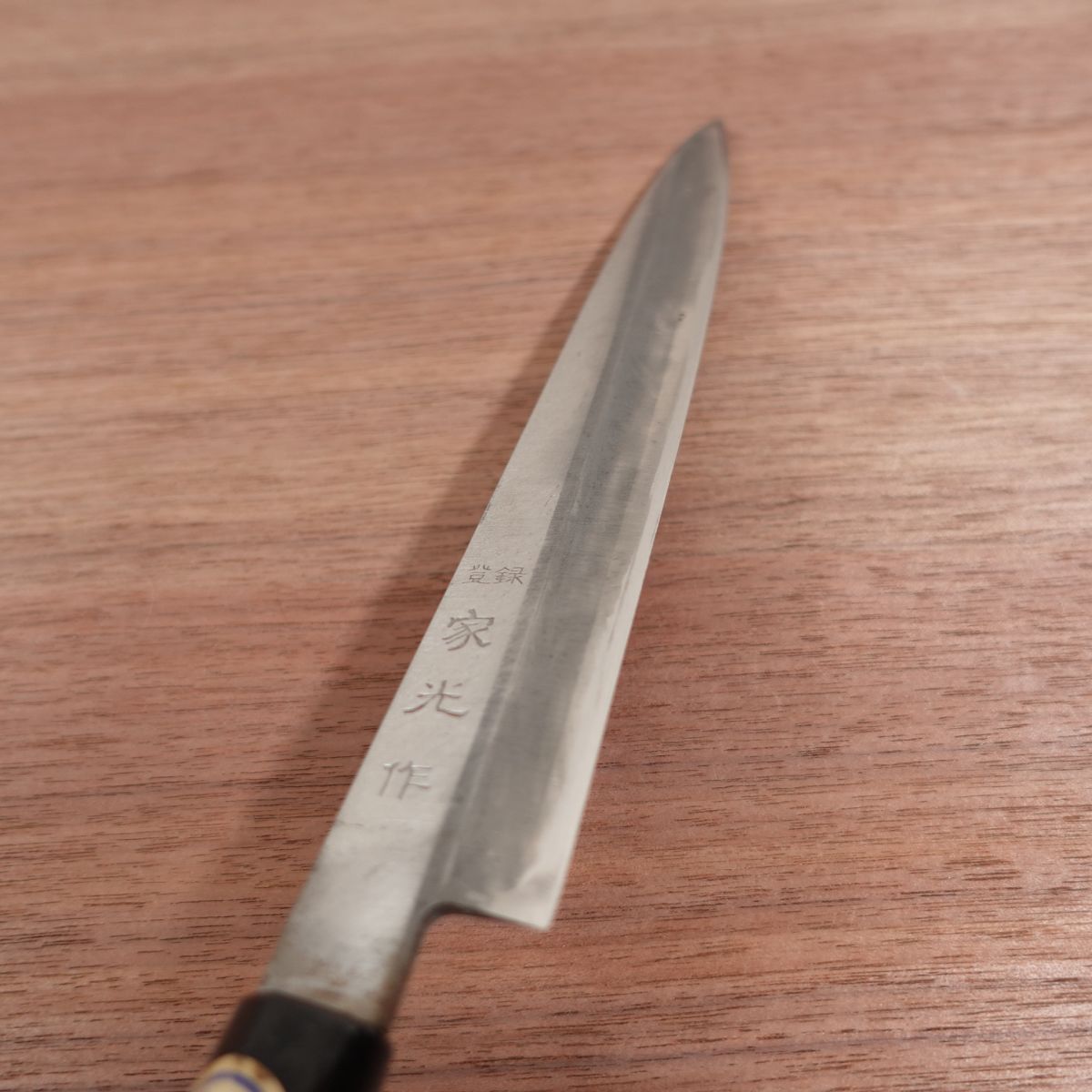 Iemitsu Yanagiba Knife, Sharpened, Sashimi Knife, Carbon Steel, Single Bevel, Made by Iemitsu, 225mm