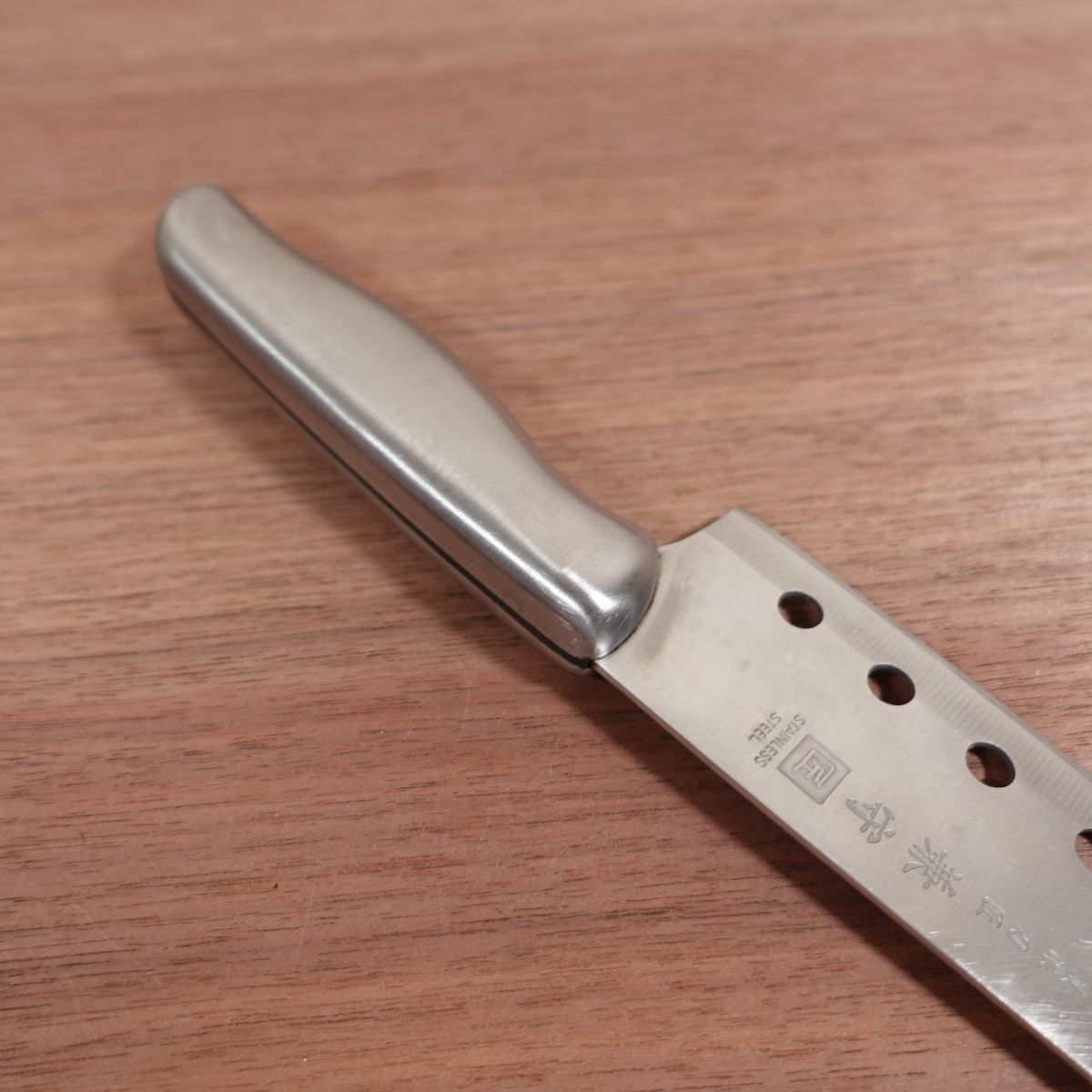 Kanemori Santoku Knife, Sharpened, Granton Edge, All-Purpose Knife, Tosho Kanemori, Mino, Stainless Steel, 170mm