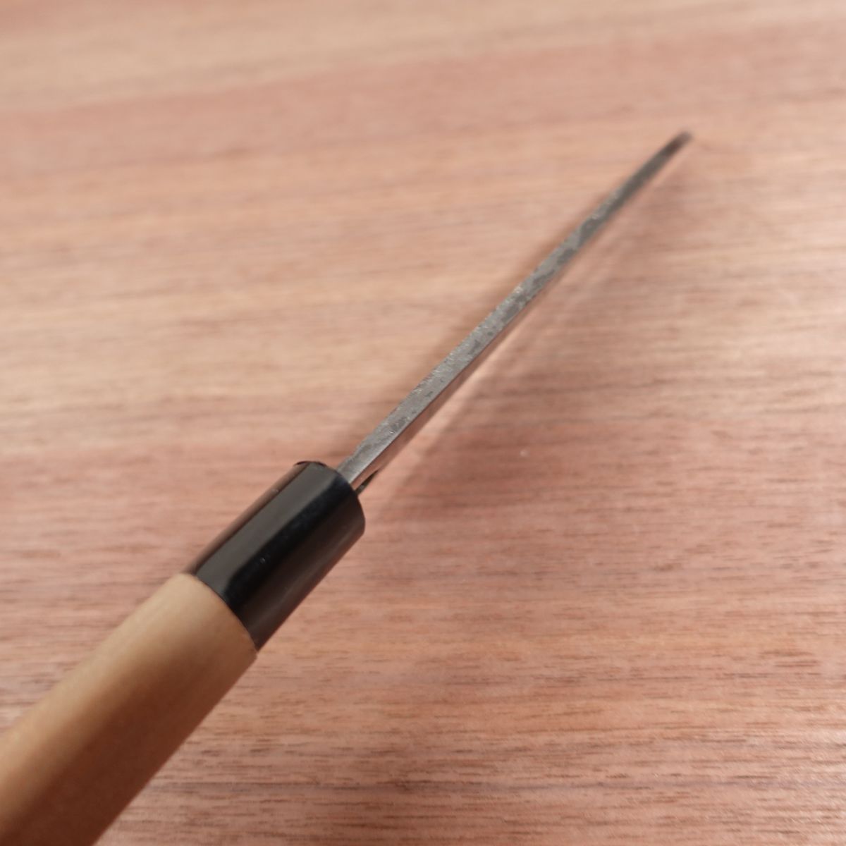 Katsuhiro Santoku Knife, Sharpened, Kurouchi Finish, All-Purpose Knife, Double Bevel, Also Suitable as Deba, 155mm