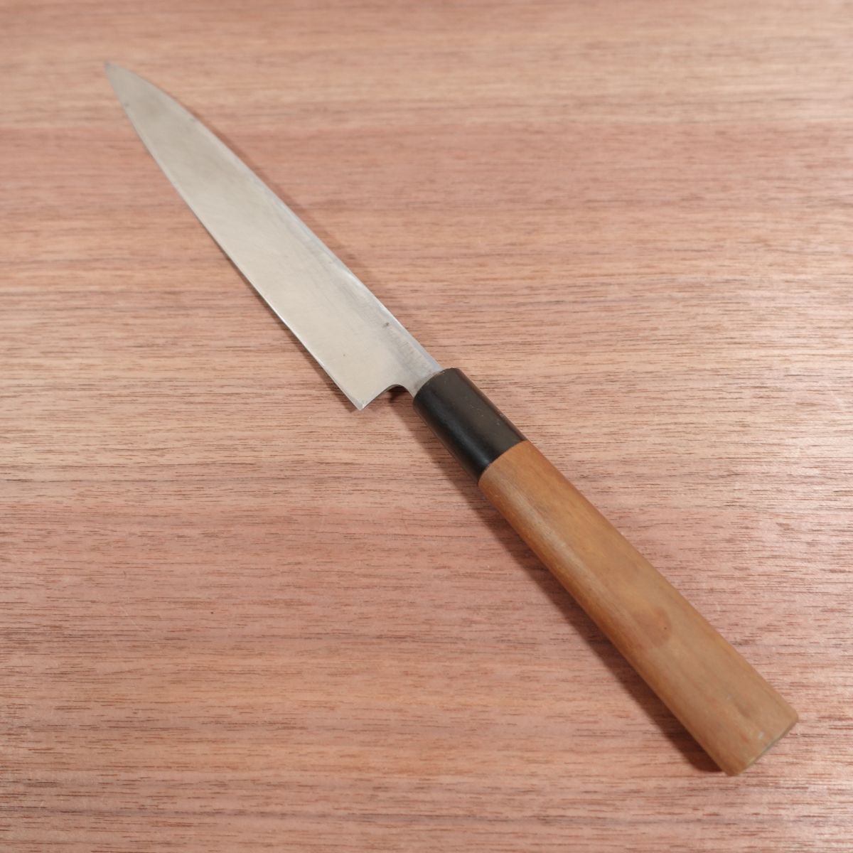 Mizuta Kunimitsu Yanagiba Knife, Sharpened, Made by Mizuta Kunimitsu, Water Buffalo Handle, Sashimi Knife, Handmade, 210mm