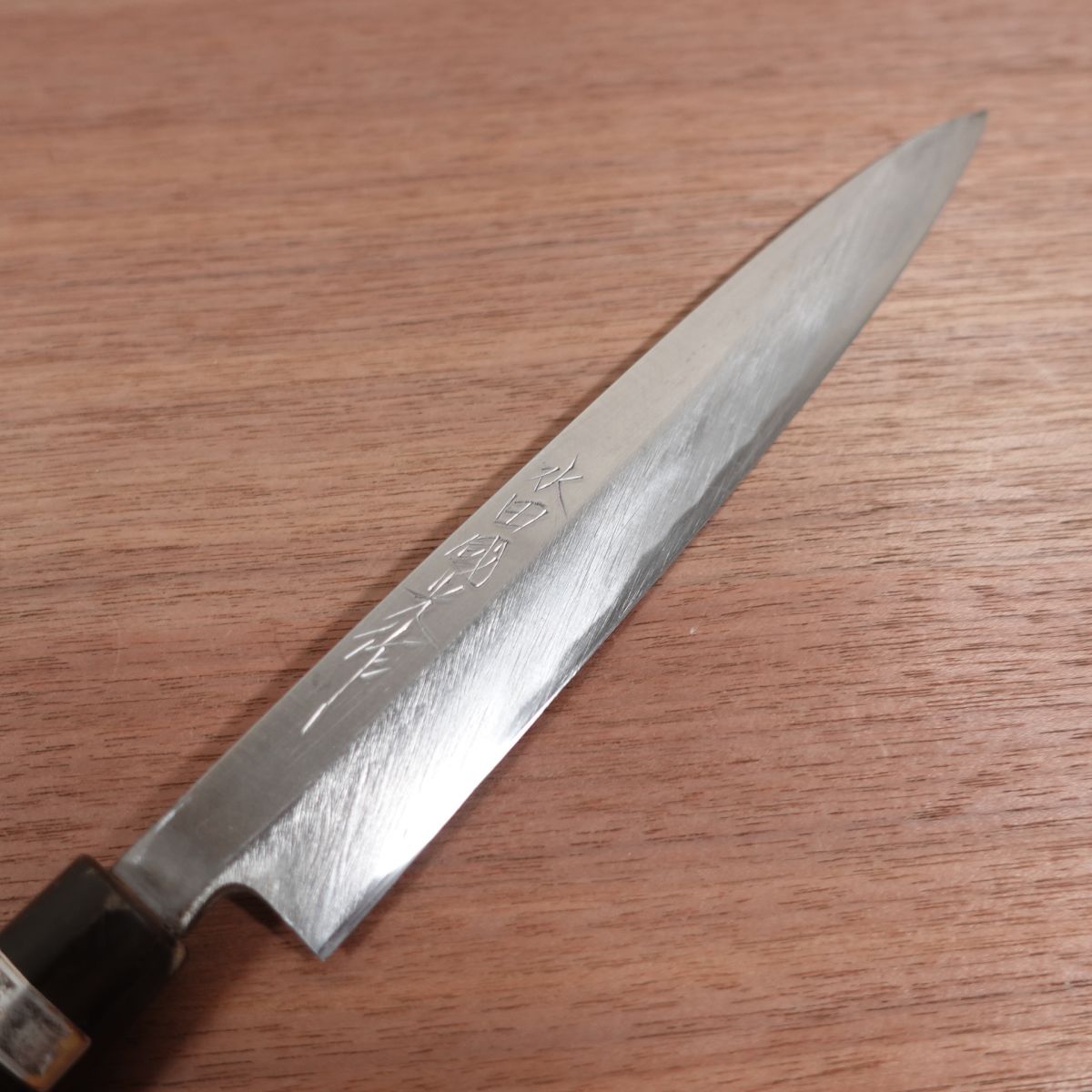 Mizuta Kunimitsu Yanagiba Knife, Sharpened, Made by Mizuta Kunimitsu, Water Buffalo Handle, Sashimi Knife, Handmade, 210mm