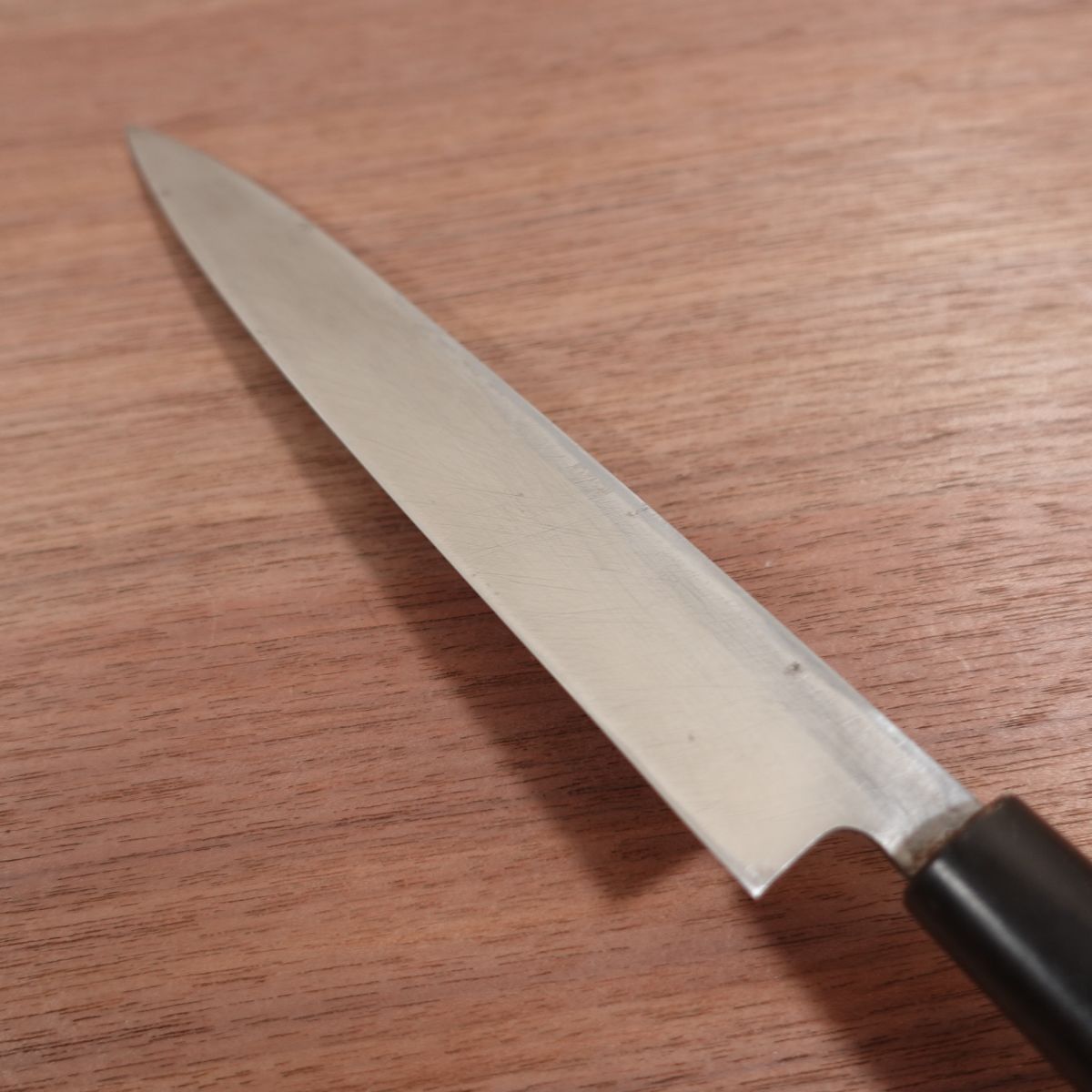 Mizuta Kunimitsu Yanagiba Knife, Sharpened, Made by Mizuta Kunimitsu, Water Buffalo Handle, Sashimi Knife, Handmade, 210mm