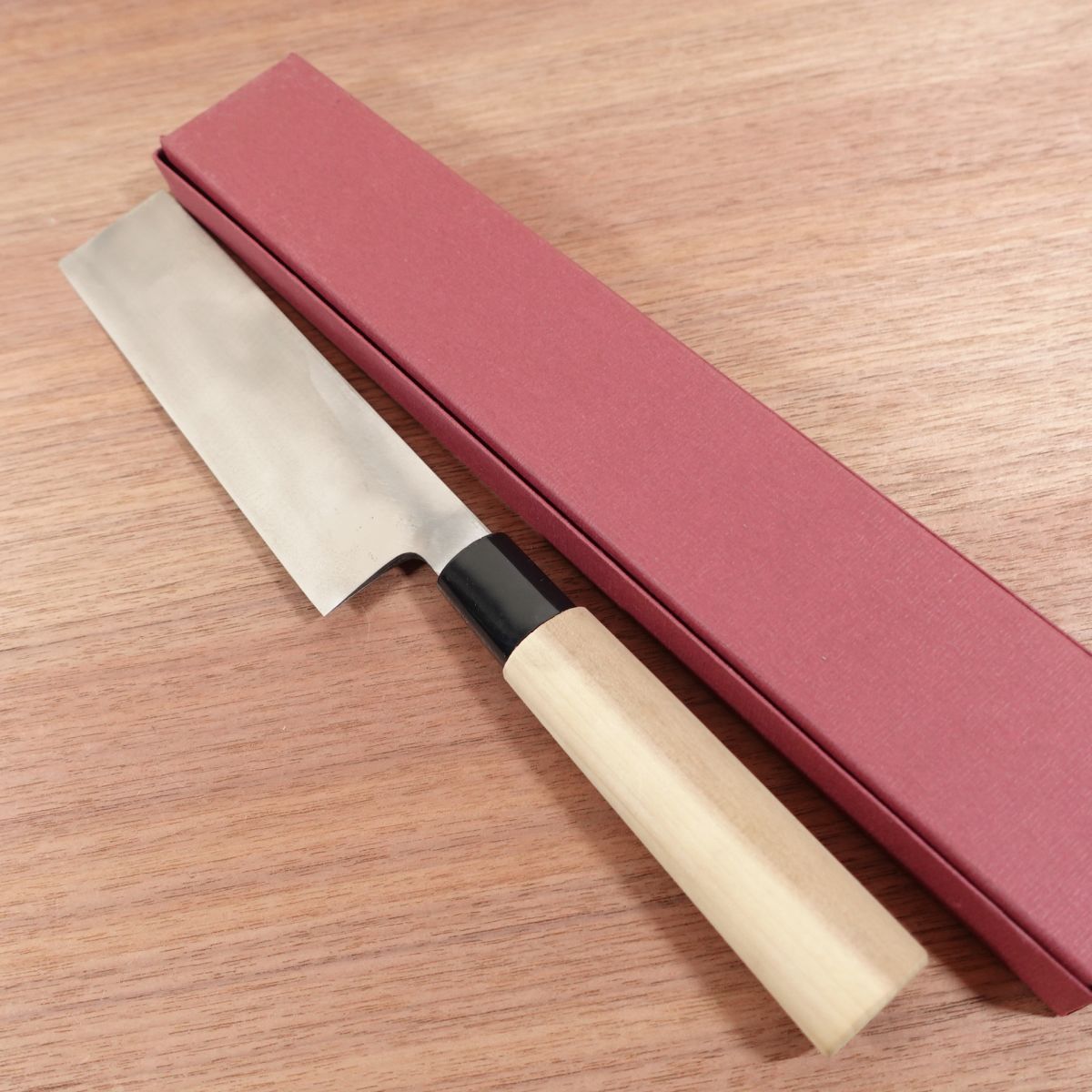 Sakai Kiyotaka Usuba Knife, Sharpened, Japanese Steel, Single Bevel, 180mm, Unused Stored Item, Boxed