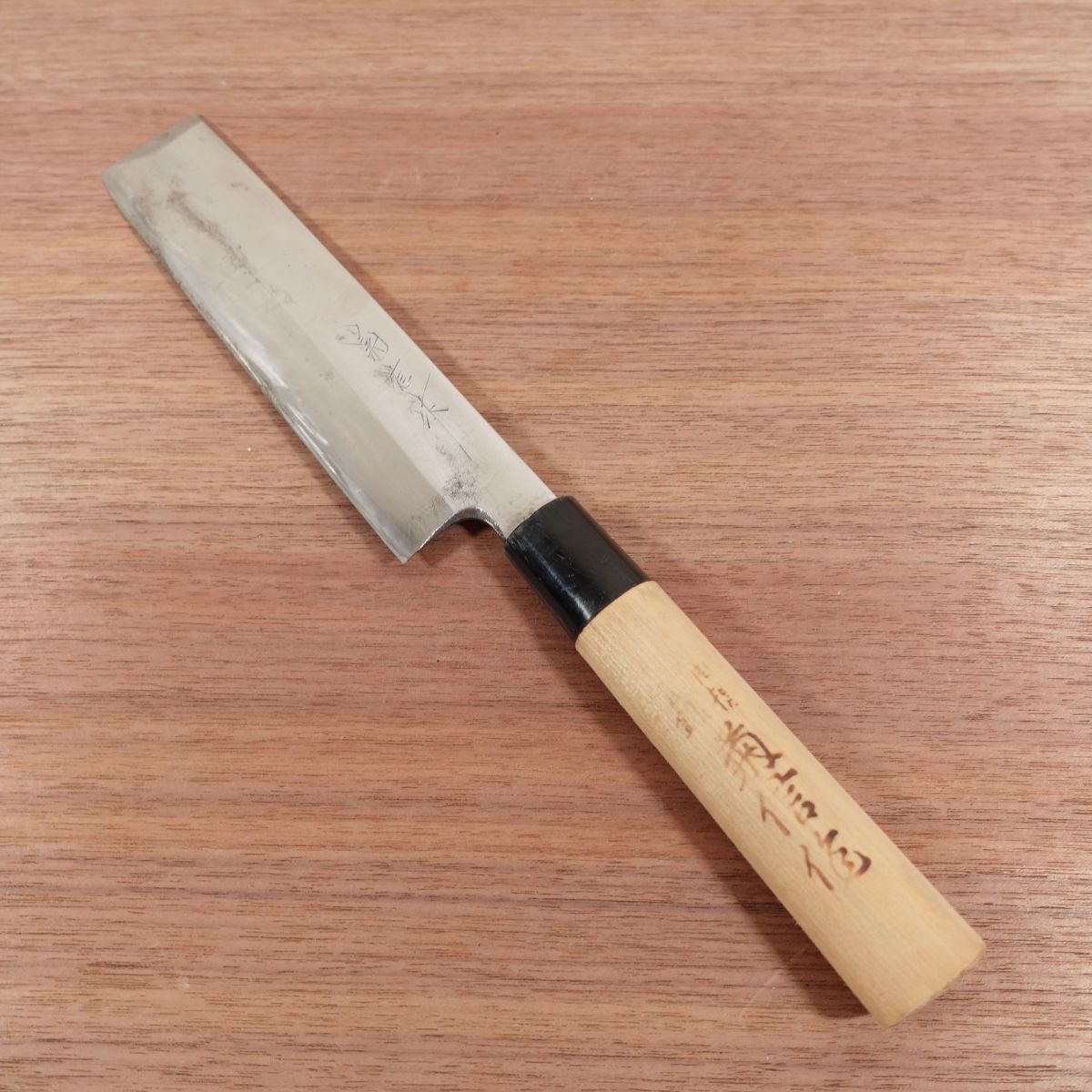 Kikunobu Usuba Knife, Sharpened, Left-Handed, Made by Kikunobu, Carbon Steel, Single Bevel, 180mm