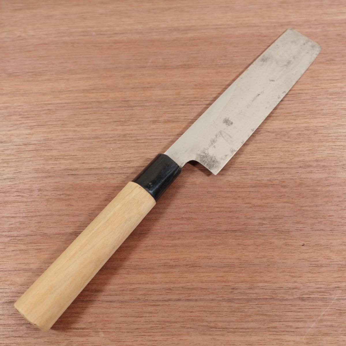 Kikunobu Usuba Knife, Sharpened, Left-Handed, Made by Kikunobu, Carbon Steel, Single Bevel, 180mm