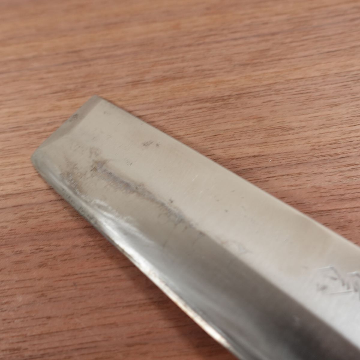 Kikunobu Usuba Knife, Sharpened, Left-Handed, Made by Kikunobu, Carbon Steel, Single Bevel, 180mm