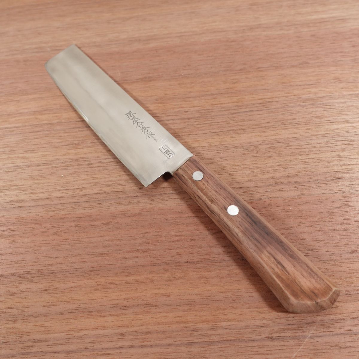 Sakaiya Haruhide Nakiri Knife, Sharpened, Hon-Warikomi, Made by Sakaiya Haruhide, Double Bevel, 160mm