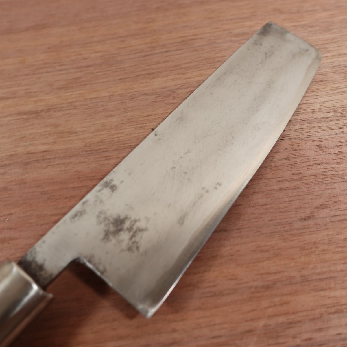 Tokujo Handmade Nakiri Knife, Sharpened, Carbon Steel, Double Bevel, Retro Handmade, 160mm