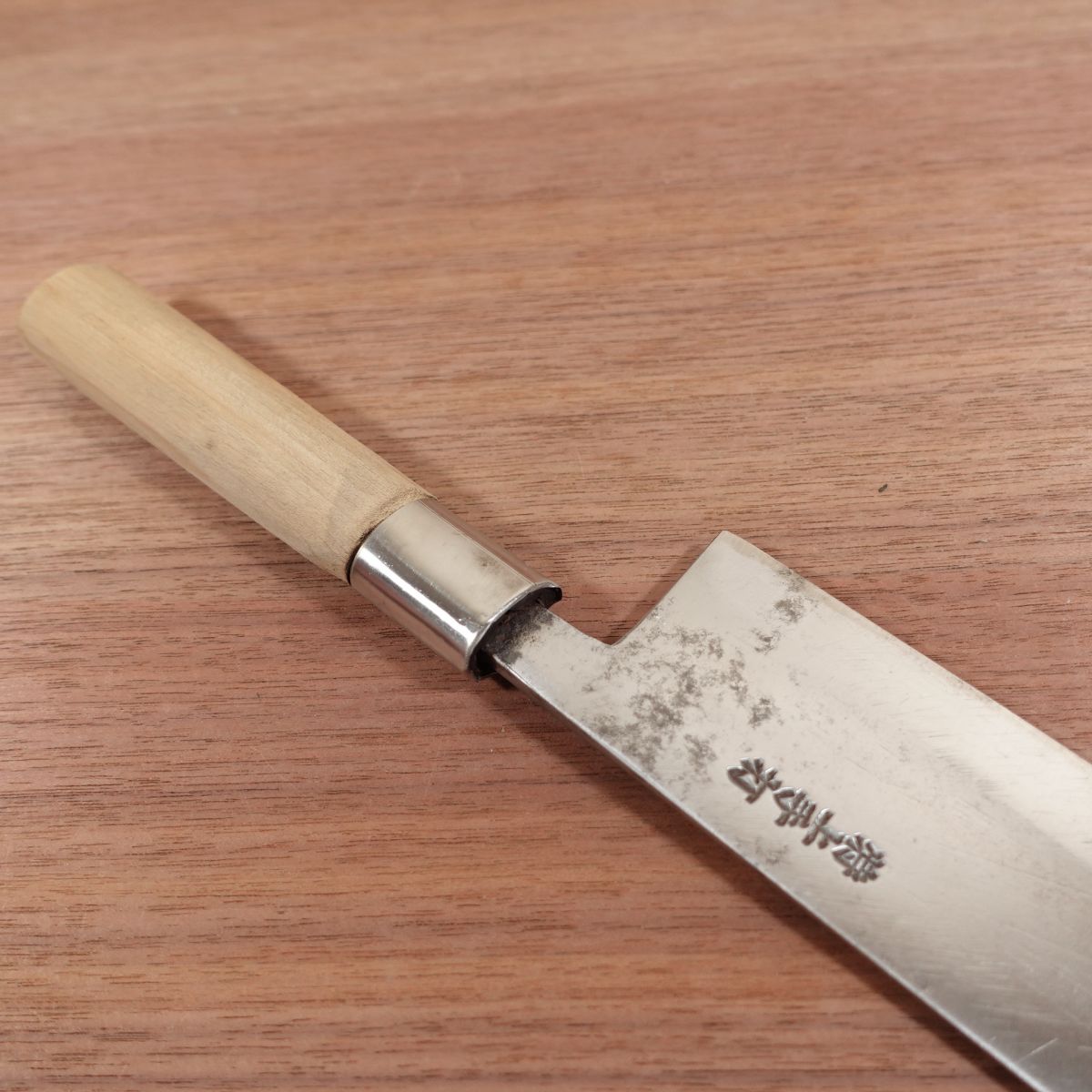 Tokujo Handmade Nakiri Knife, Sharpened, Carbon Steel, Double Bevel, Retro Handmade, 160mm