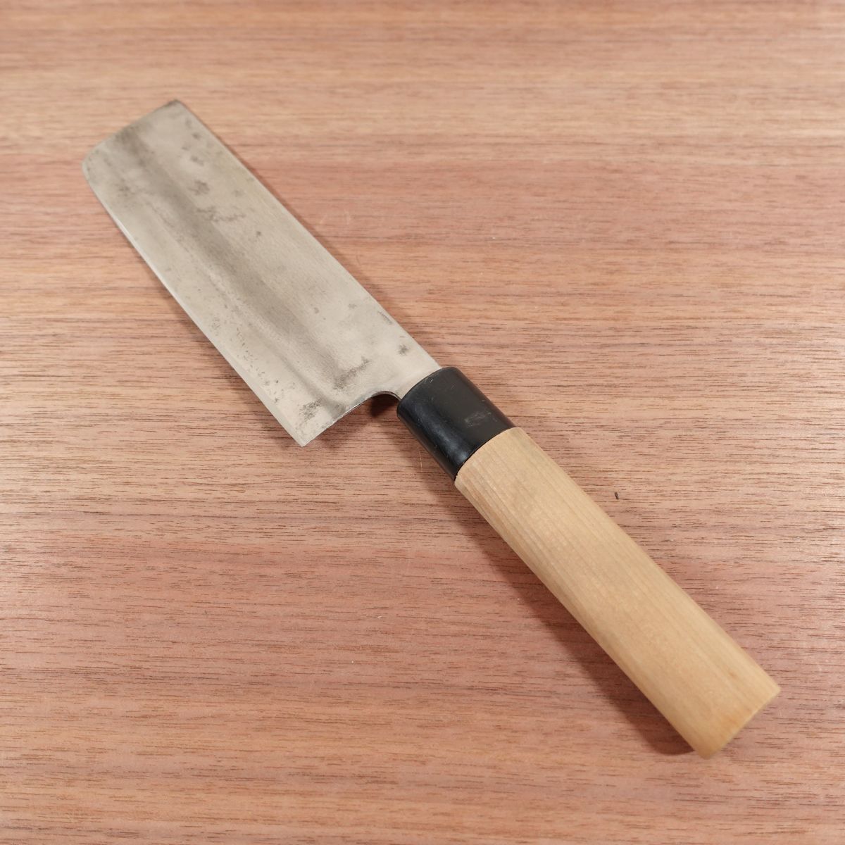 Togoro Nakiri Knife, Sharpened, Carbon Steel Double Bevel, Nakiri, Quality Assurance Sticker, 160mm