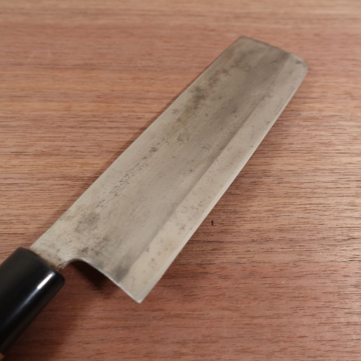 Togoro Nakiri Knife, Sharpened, Carbon Steel Double Bevel, Nakiri, Quality Assurance Sticker, 160mm