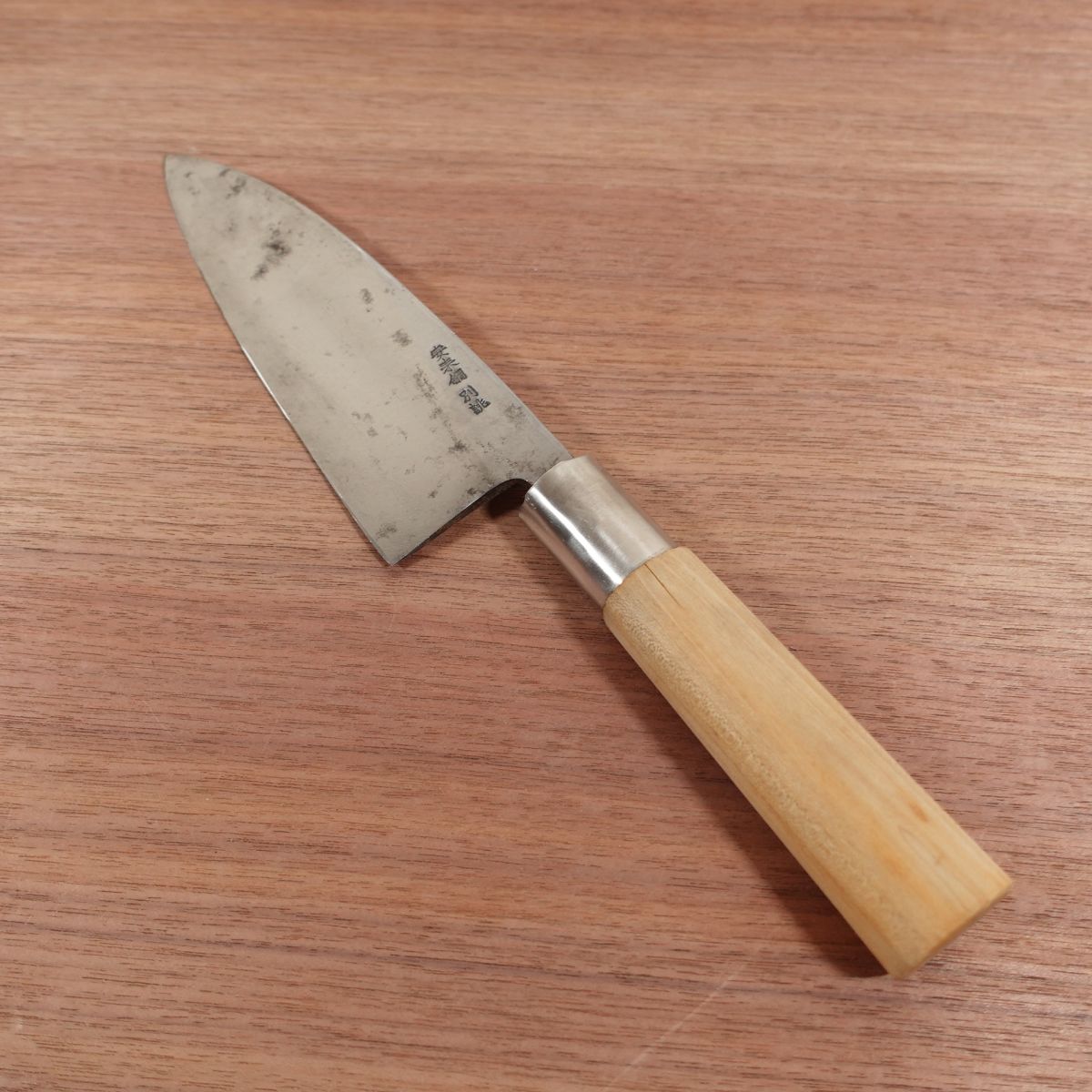 Yasuki Steel Deba Knife, Sharpened, Special Order, Carbon Steel, Single Bevel, Spine Scratch, 180mm