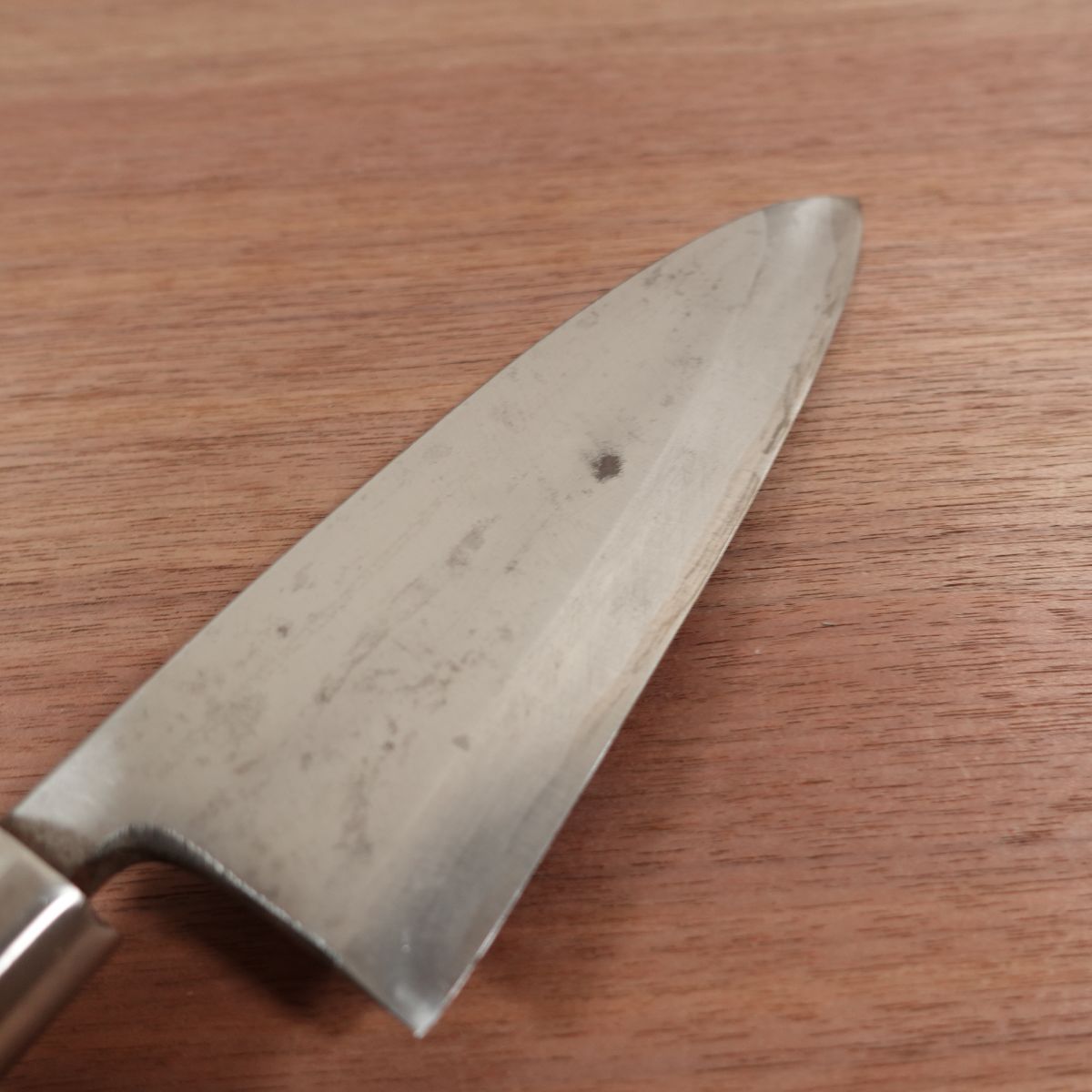 Yasuki Steel Deba Knife, Sharpened, Special Order, Carbon Steel, Single Bevel, Spine Scratch, 180mm