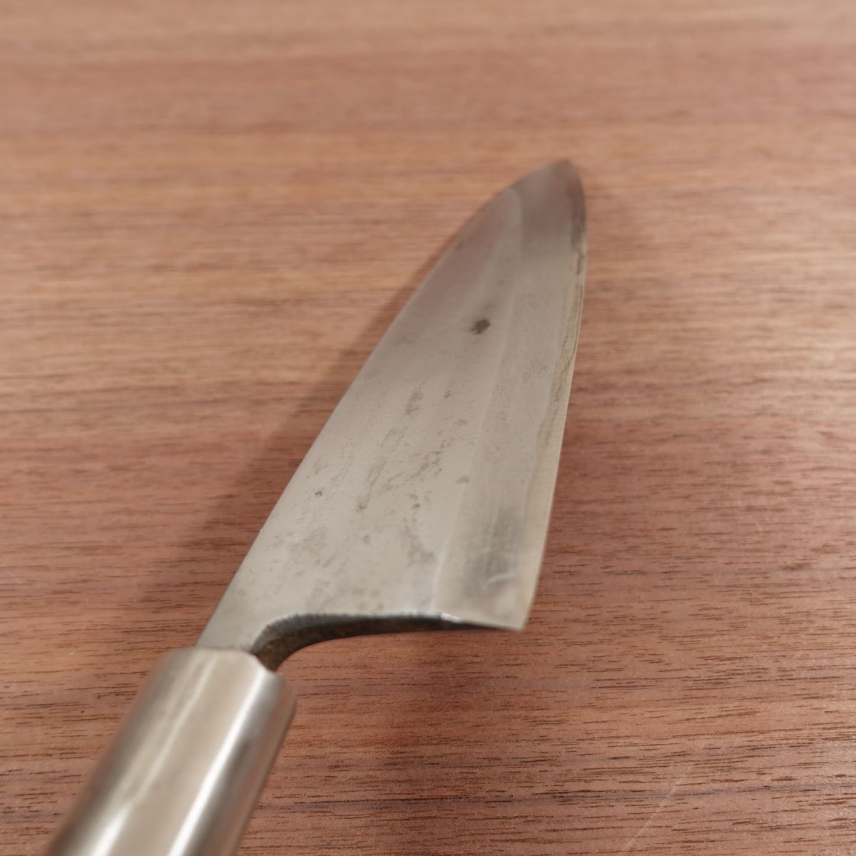 Yasuki Steel Deba Knife, Sharpened, Special Order, Carbon Steel, Single Bevel, Spine Scratch, 180mm