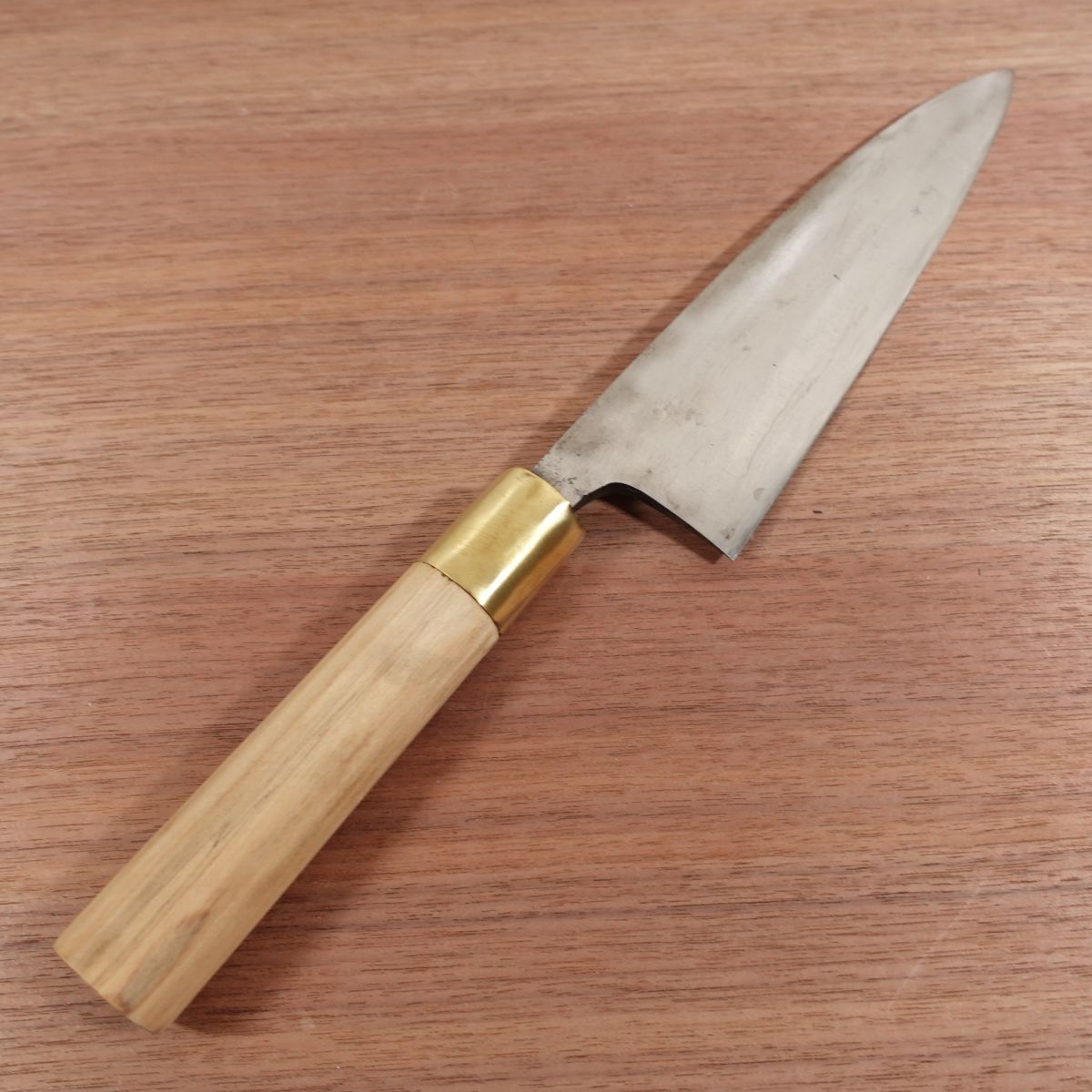 Masanao Mioroshi Knife, Sharpened, Mioroshi Deba Knife, Carbon Steel, Single Bevel, 205mm