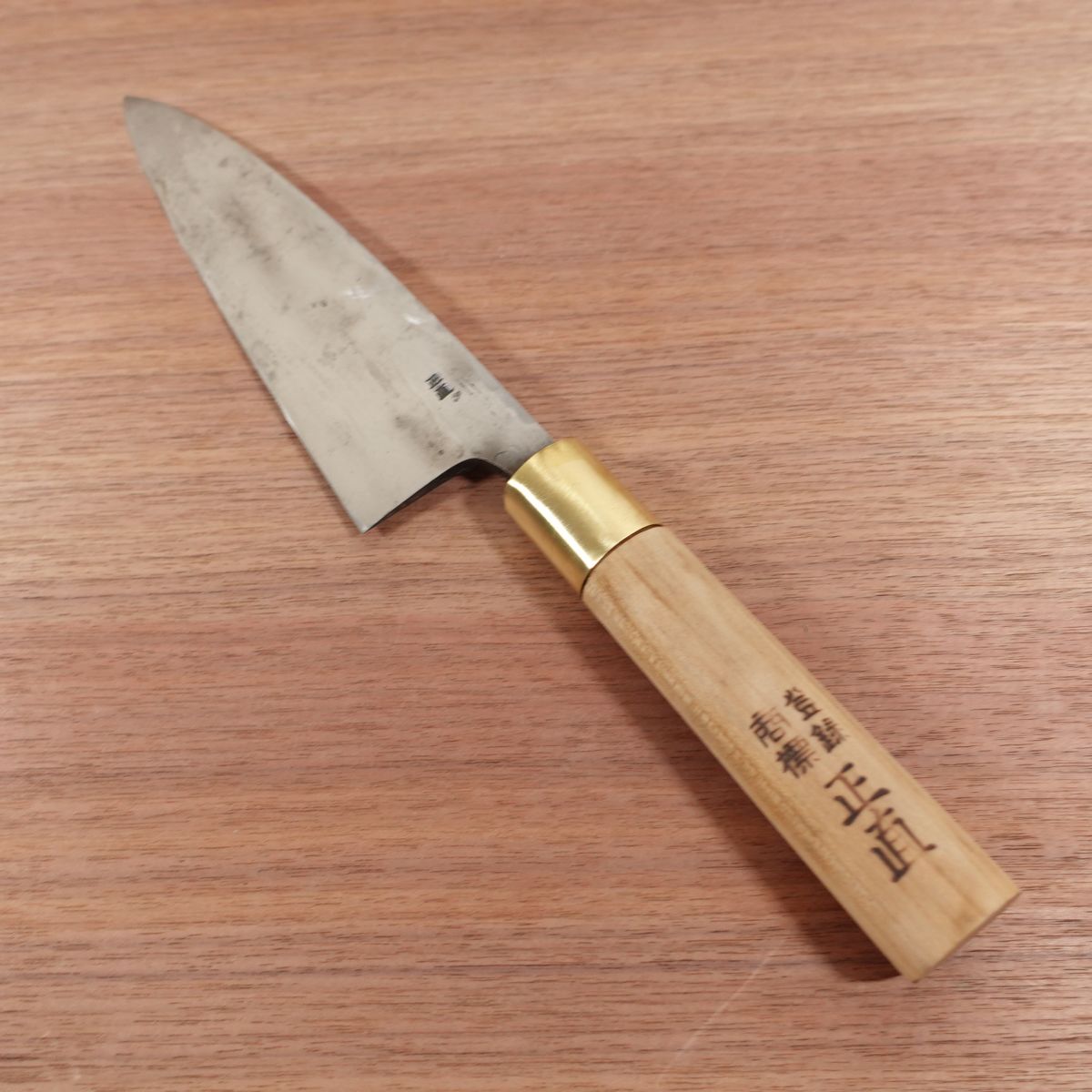Masanao Mioroshi Knife, Sharpened, Mioroshi Deba Knife, Carbon Steel, Single Bevel, 205mm