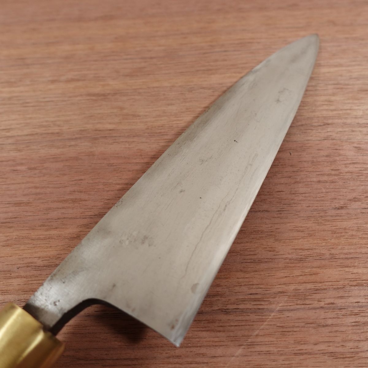 Masanao Mioroshi Knife, Sharpened, Mioroshi Deba Knife, Carbon Steel, Single Bevel, 205mm