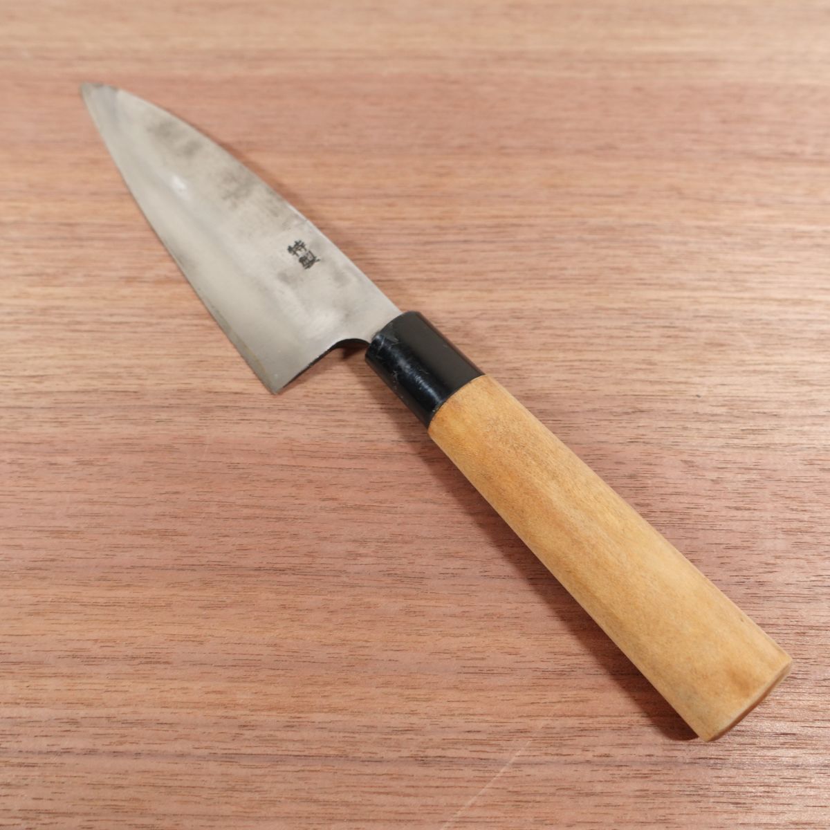 Sakai Kiyohiro Wa-Santoku Knife, Sharpened, Special, Special Forged, Laminated Carbon Steel, Kurouchi Finish, 160mm