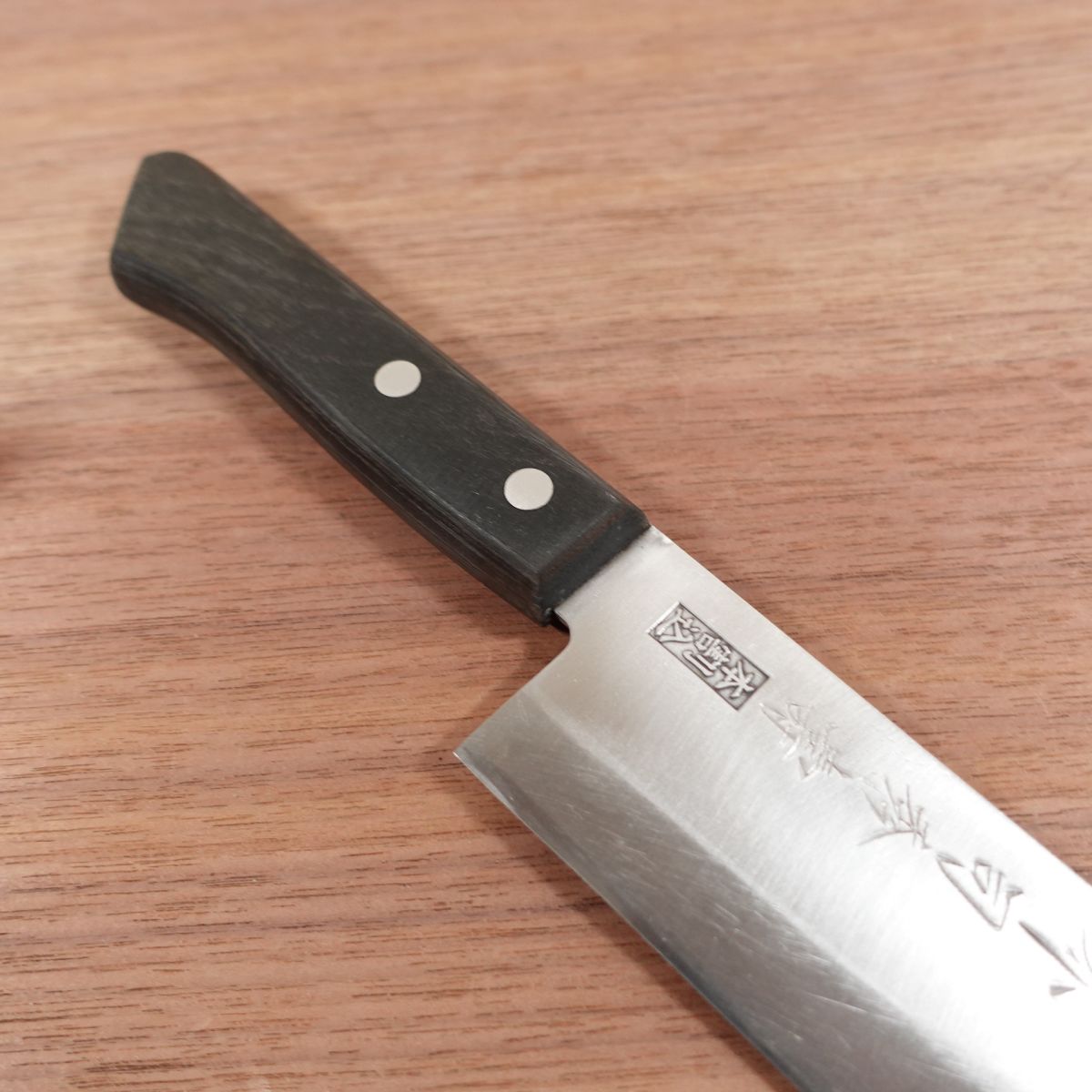 Sakai Tsukasa Hidehisa Santoku Knife, Sharpened, Hon-Warikomi, All-Purpose Knife, Laminated Carbon Steel, 165mm