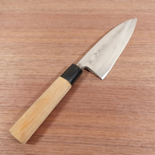 Seki Magoroku Deba Knife, Sharpened, Ume, Carbon Steel, Single Bevel, 150mm