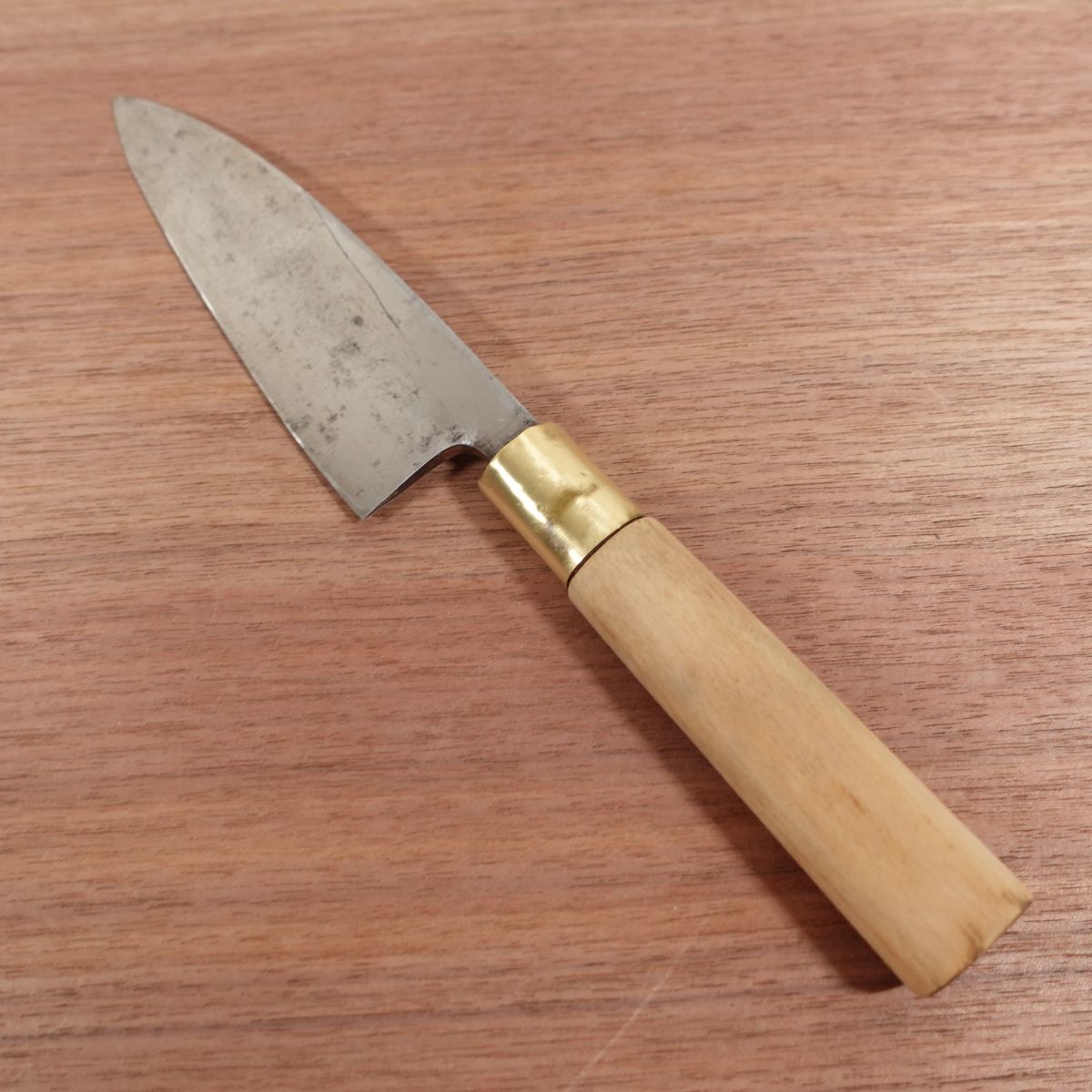 Tamonba Funayuki Knife, Sharpened, Slim Deba, Single Bevel, 145mm