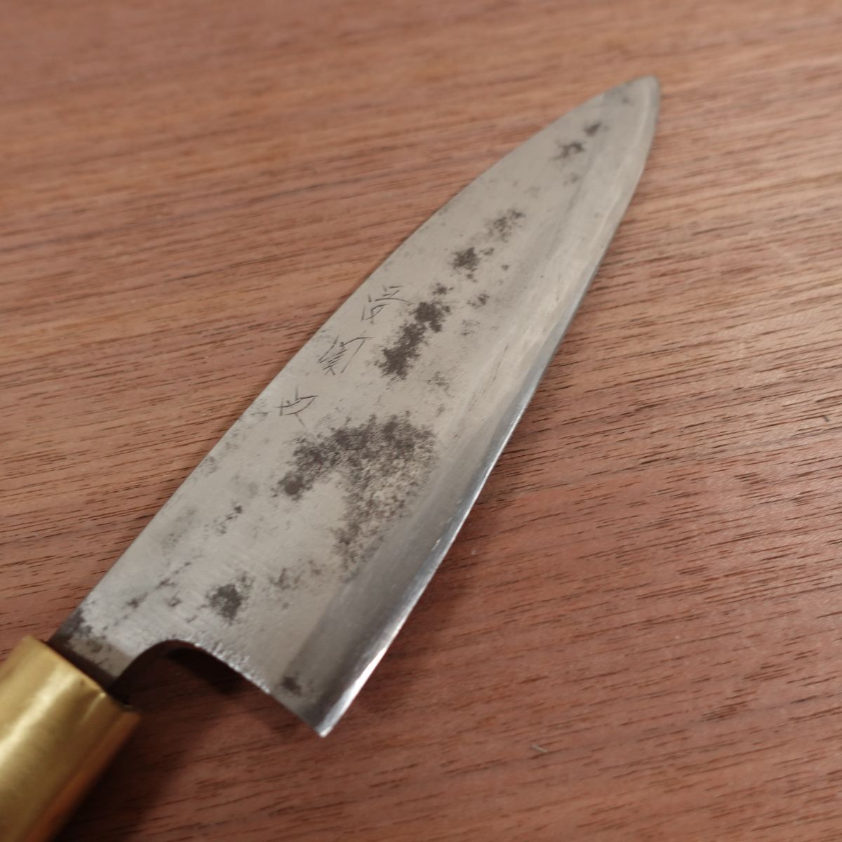 Tamonba Funayuki Knife, Sharpened, Slim Deba, Single Bevel, 145mm