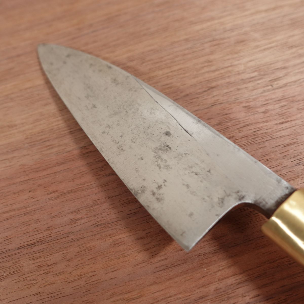Tamonba Funayuki Knife, Sharpened, Slim Deba, Single Bevel, 145mm