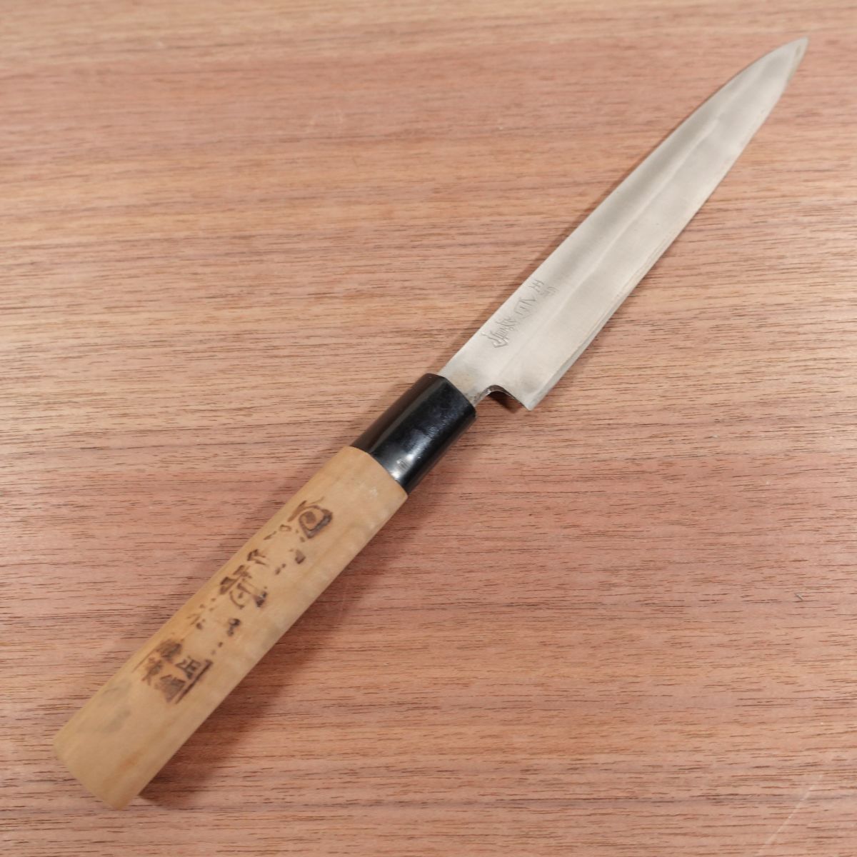 Shirasagi Yanagiba Knife, Sharpened, Sashimi Knife, Crown Shirasagi, Carbon Steel, Nearly Unused, 185mm