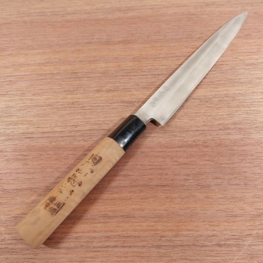 Shirasagi Yanagiba Knife, Sharpened, Sashimi Knife, Crown Shirasagi, Carbon Steel, Nearly Unused, 185mm