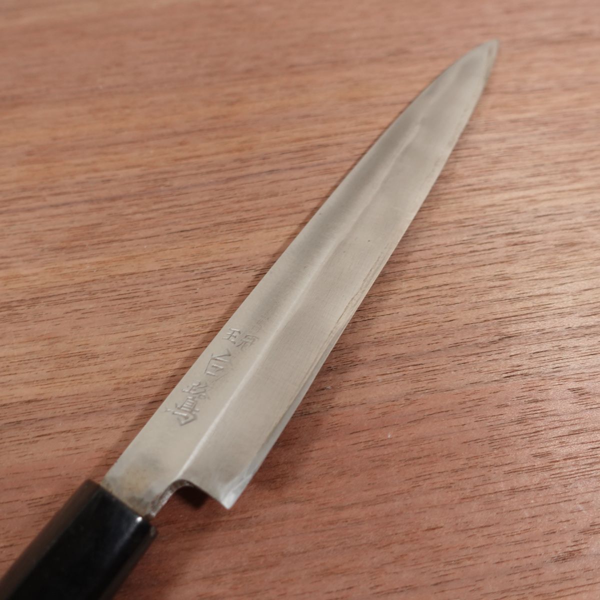 Shirasagi Yanagiba Knife, Sharpened, Sashimi Knife, Crown Shirasagi, Carbon Steel, Nearly Unused, 185mm