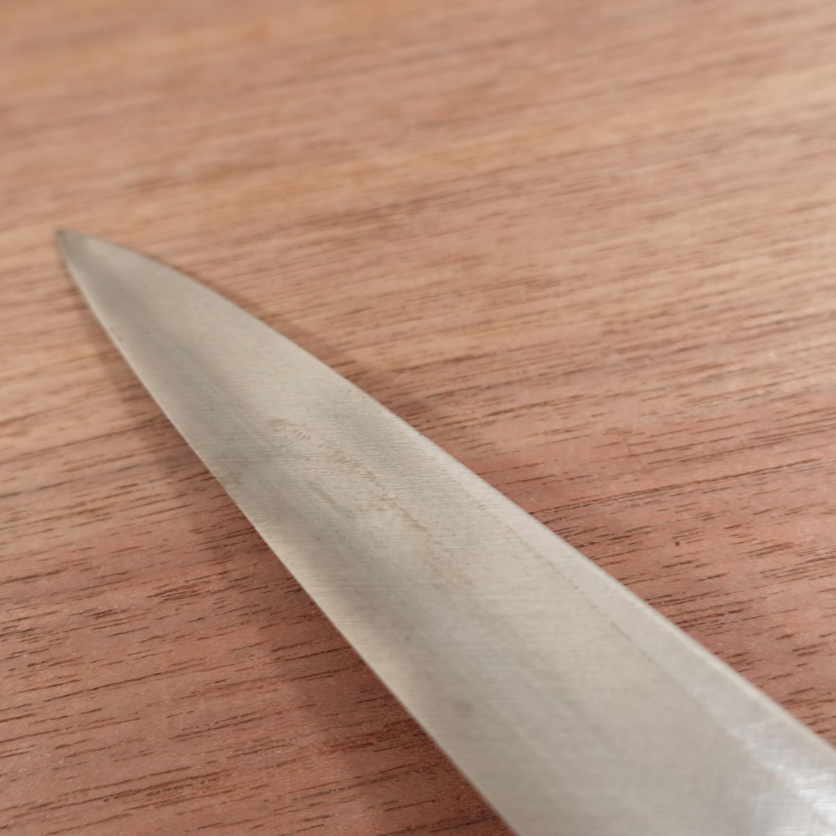 Shirasagi Yanagiba Knife, Sharpened, Sashimi Knife, Crown Shirasagi, Carbon Steel, Nearly Unused, 185mm