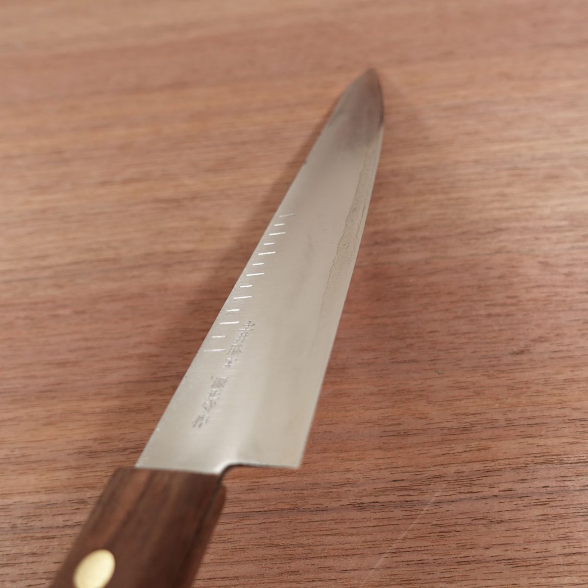 Doi Masaru Gyuto Knife, Sharpened, Minamoto Masamori, Laminated Carbon Steel, All-Purpose Knife, Graduated Blade, 215mm