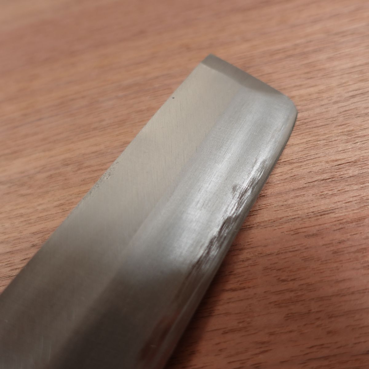 Traditional Craft Usuba Knife, Sharpened, Genuine Steel Forge-Forged, Single Bevel, Vegetable Knife, Handmade, Boxed, Nearly Unused Stored Item, 190mm