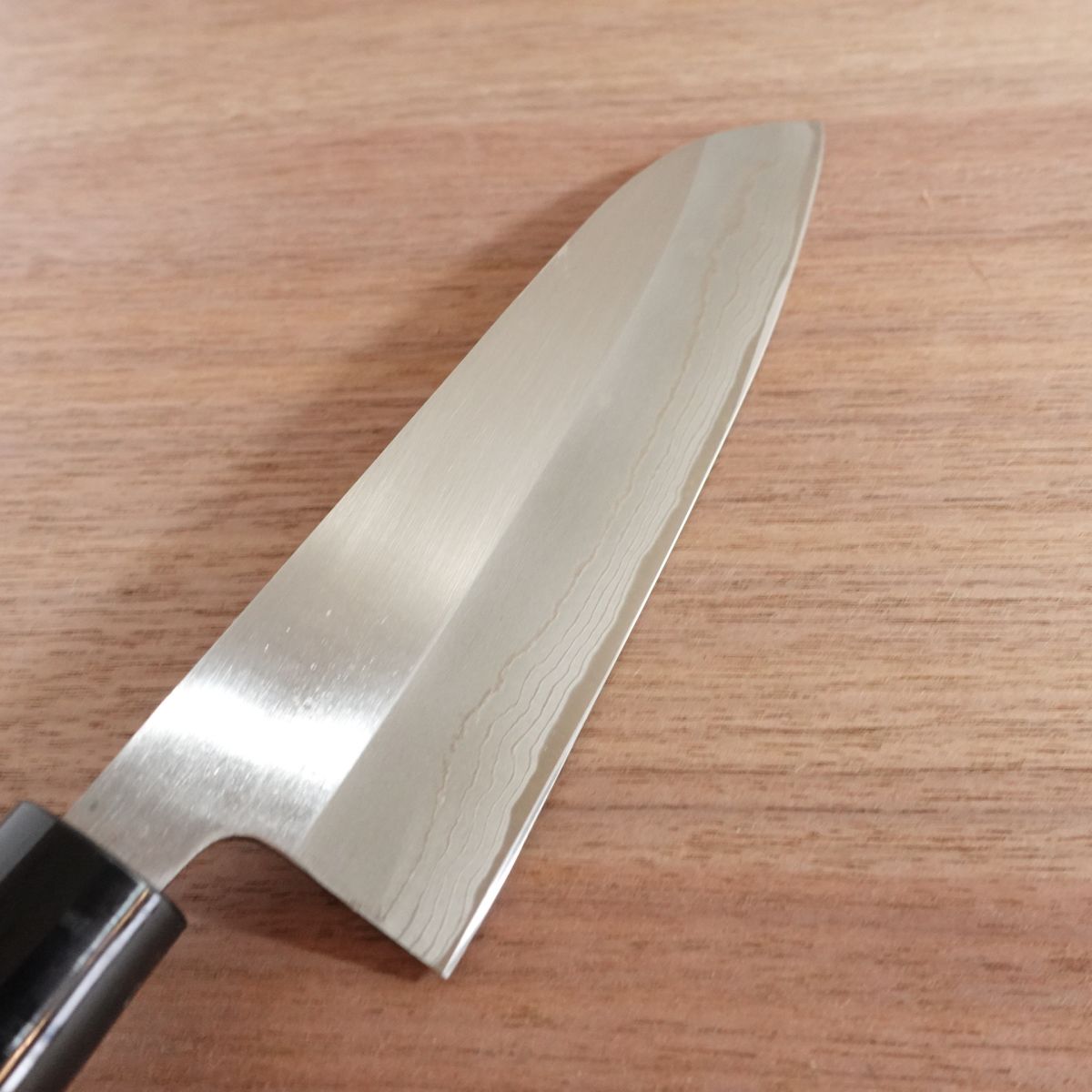 Echizen Wa-Santoku Knife, Sharpened, Damascus, All-Purpose Knife, Unused Stored Item, Boxed, 175mm