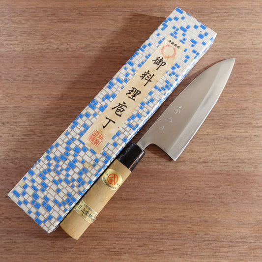 Sakai Harumasa Deba Knife, Sharpened, Premium, Sakai Blade Sticker, Unused Stored Item, Boxed, 170mm