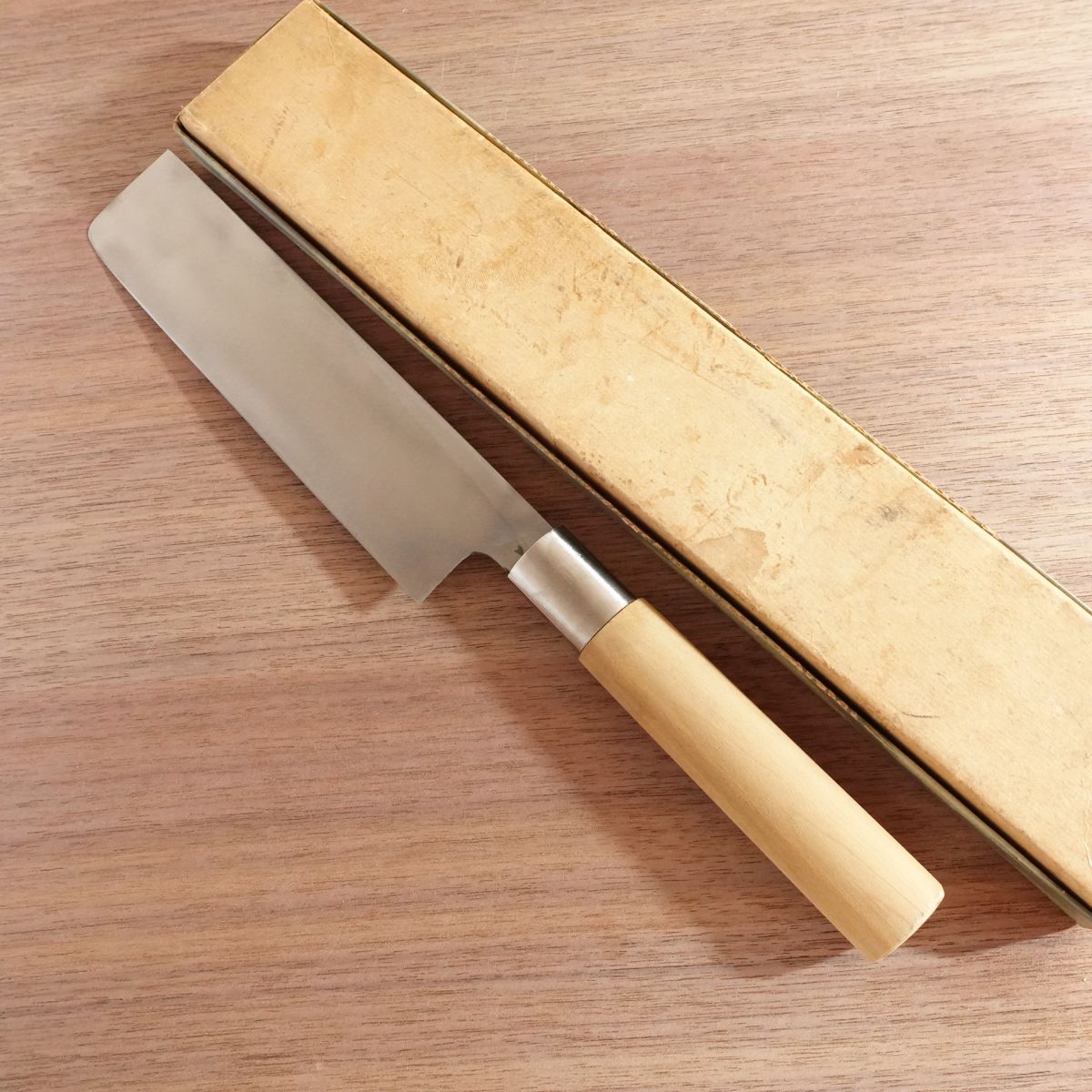 Sakai Tadayoshi Usuba Knife, Sharpened, Single Bevel, Carbon Steel, Nakiri, Sakai Tadayoshi, Unused Stored Item, Boxed, 170mm