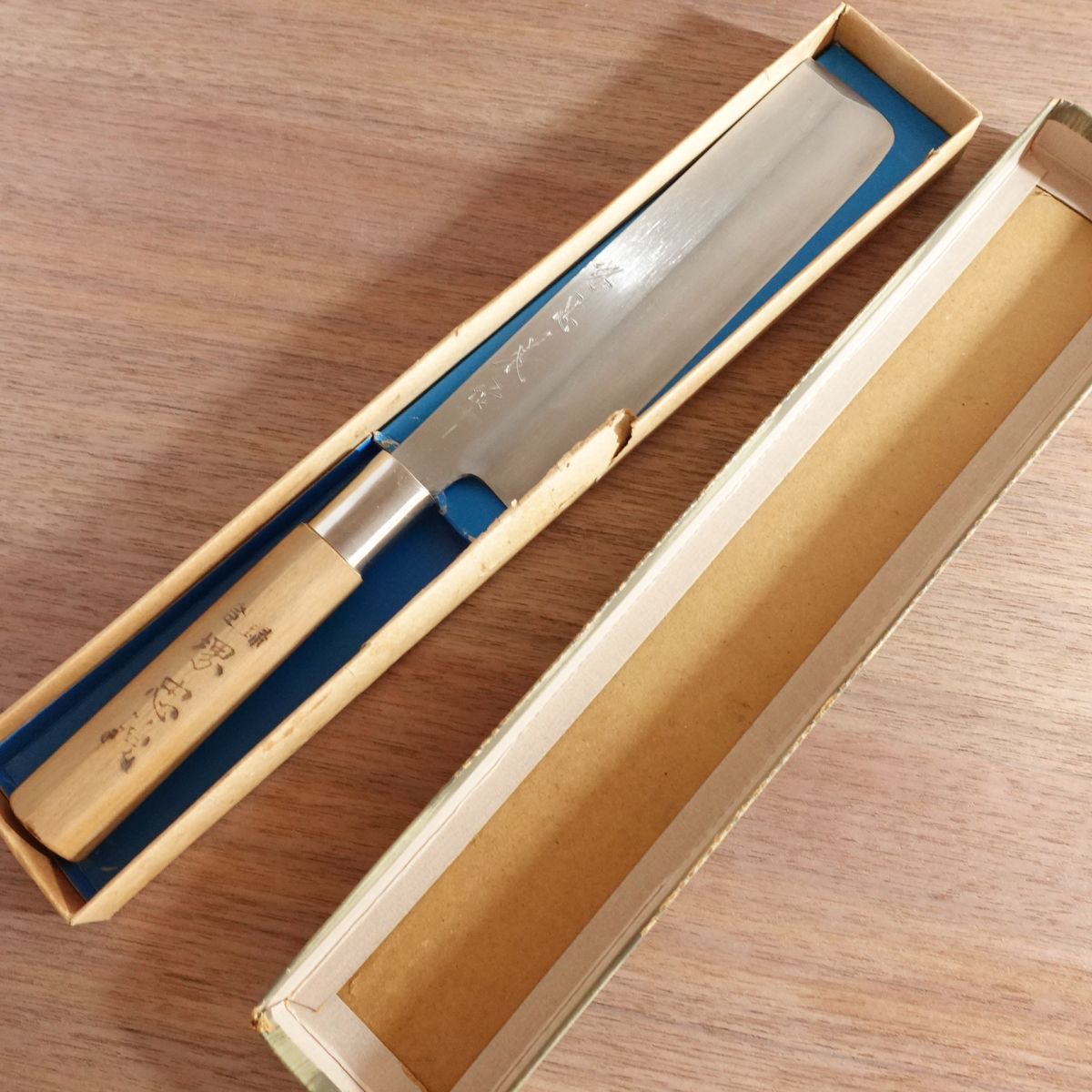 Sakai Tadayoshi Usuba Knife, Sharpened, Single Bevel, Carbon Steel, Nakiri, Sakai Tadayoshi, Unused Stored Item, Boxed, 170mm