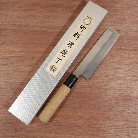 Sakai Ichimonji Mitsuhide Usuba Knife, Sharpened, Betsuuchi, Single Bevel, Boxed, Nearly Unused Stored Item, 165mm