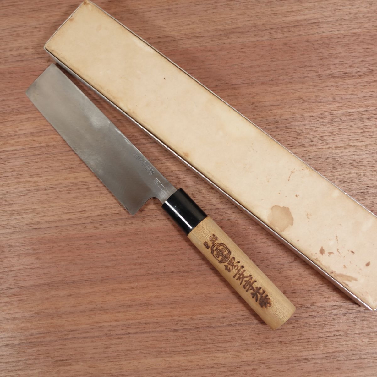 Sakai Ichimonji Mitsuhide Usuba Knife, Sharpened, Betsuuchi, Single Bevel, Boxed, Nearly Unused Stored Item, 165mm